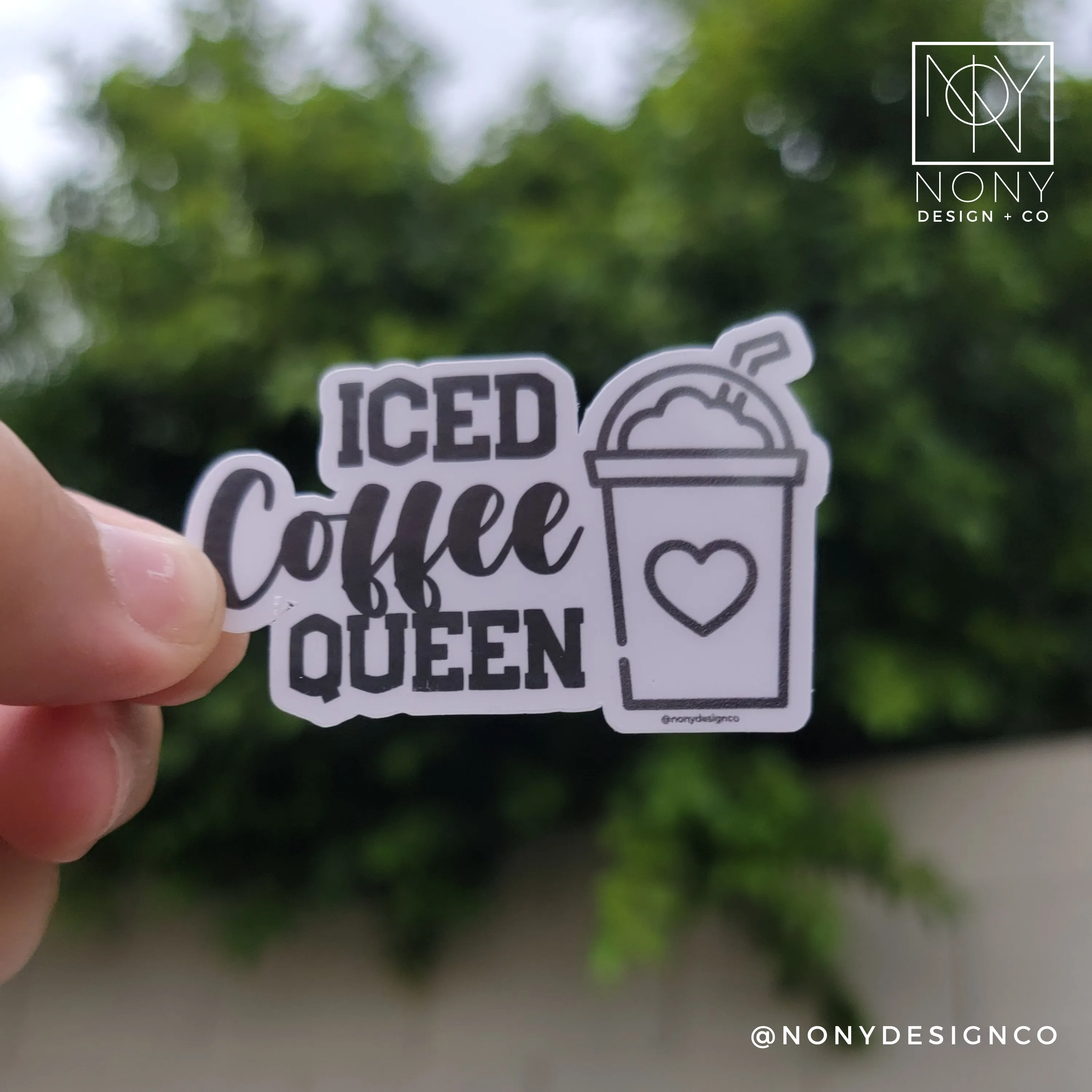 Iced Coffee Queen Die Cut Sticker