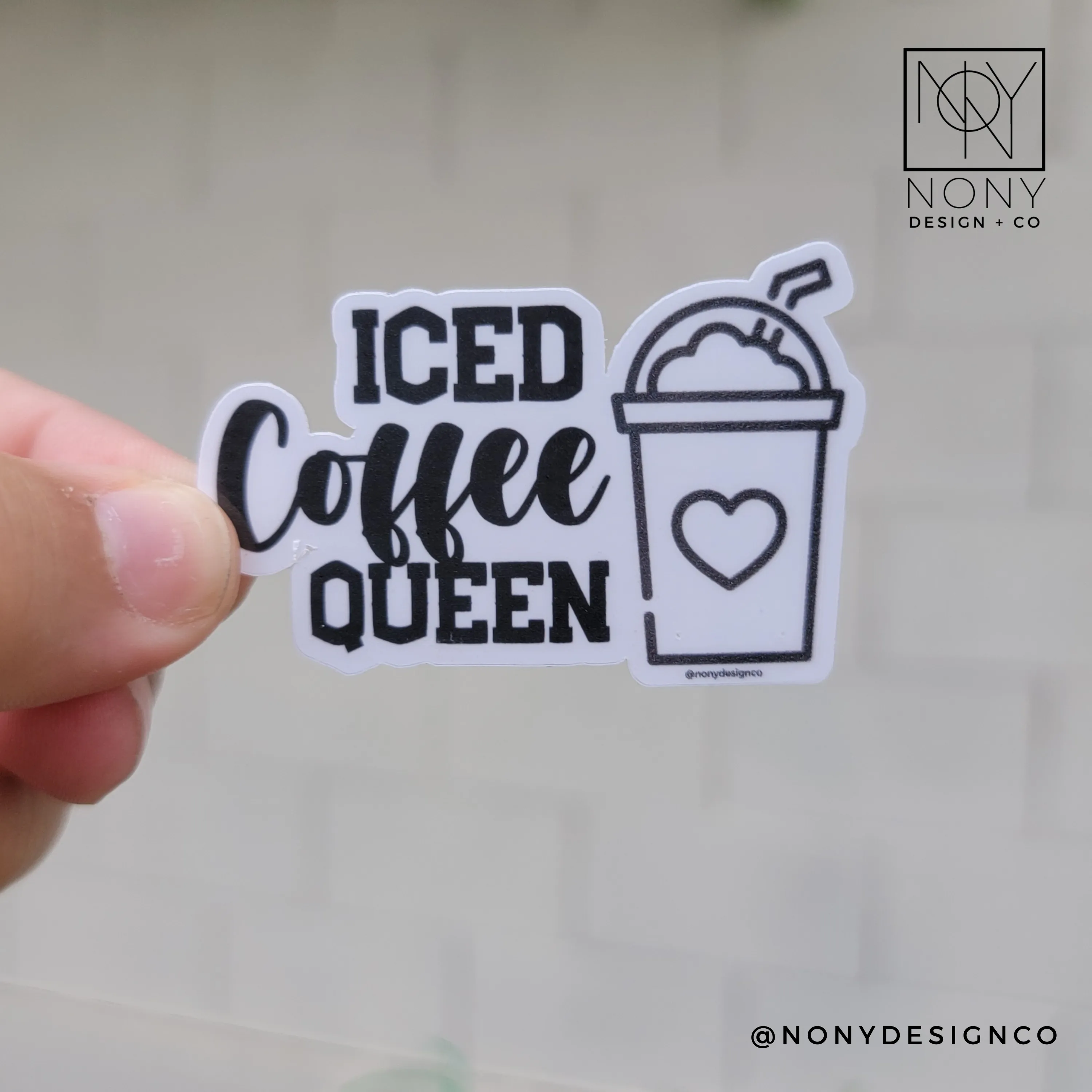 Iced Coffee Queen Die Cut Sticker