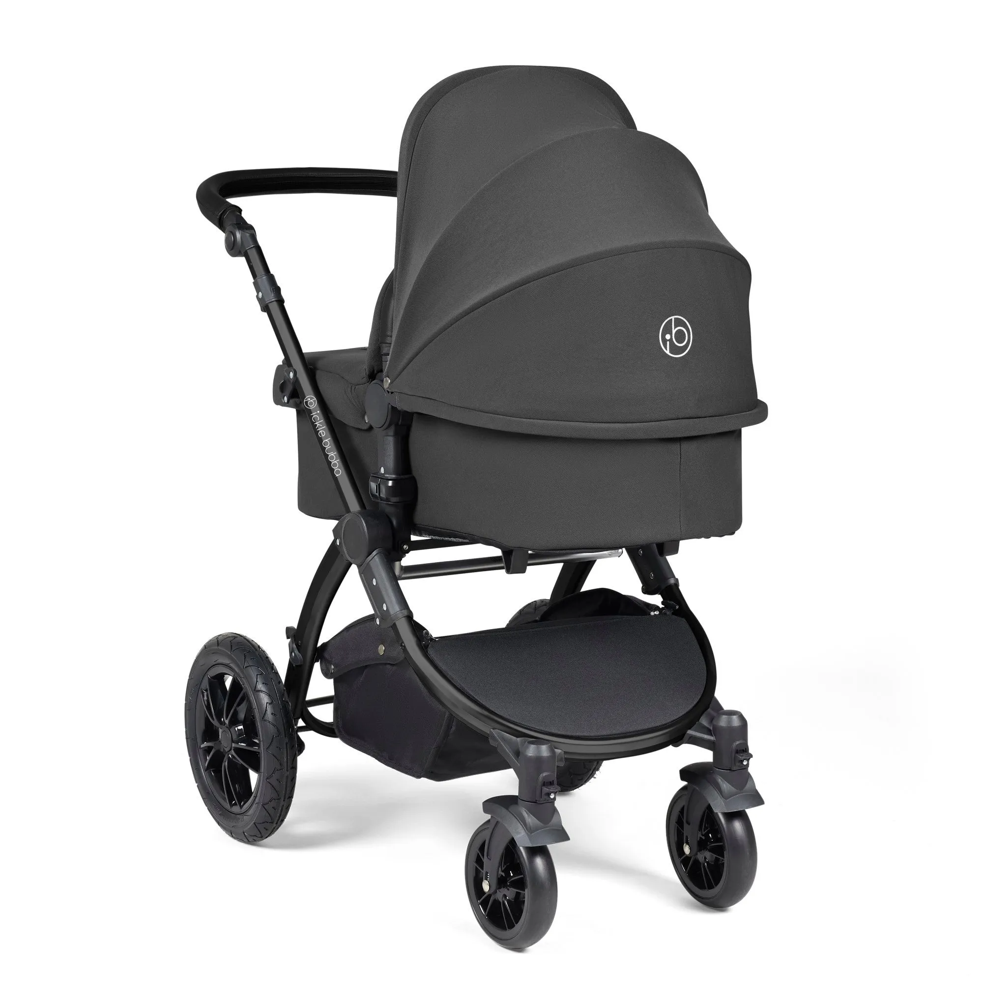 Ickle Bubba Stomp Luxe 2 in 1 Pushchair -  Black / Charcoal Grey / Black