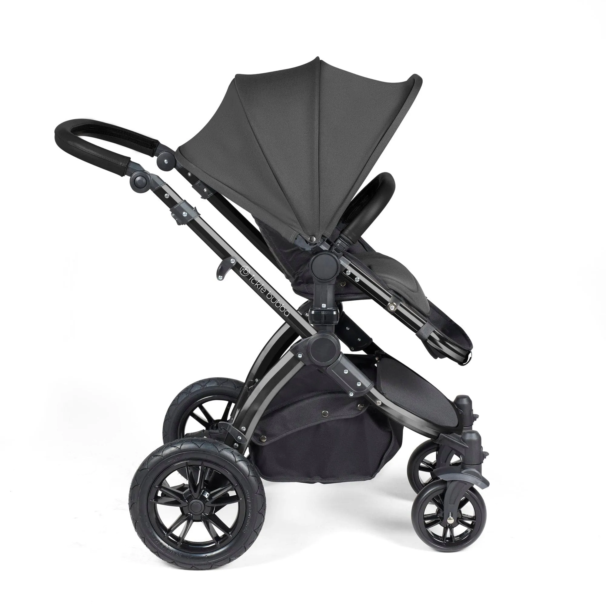 Ickle Bubba Stomp Luxe 2 in 1 Pushchair -  Black / Charcoal Grey / Black