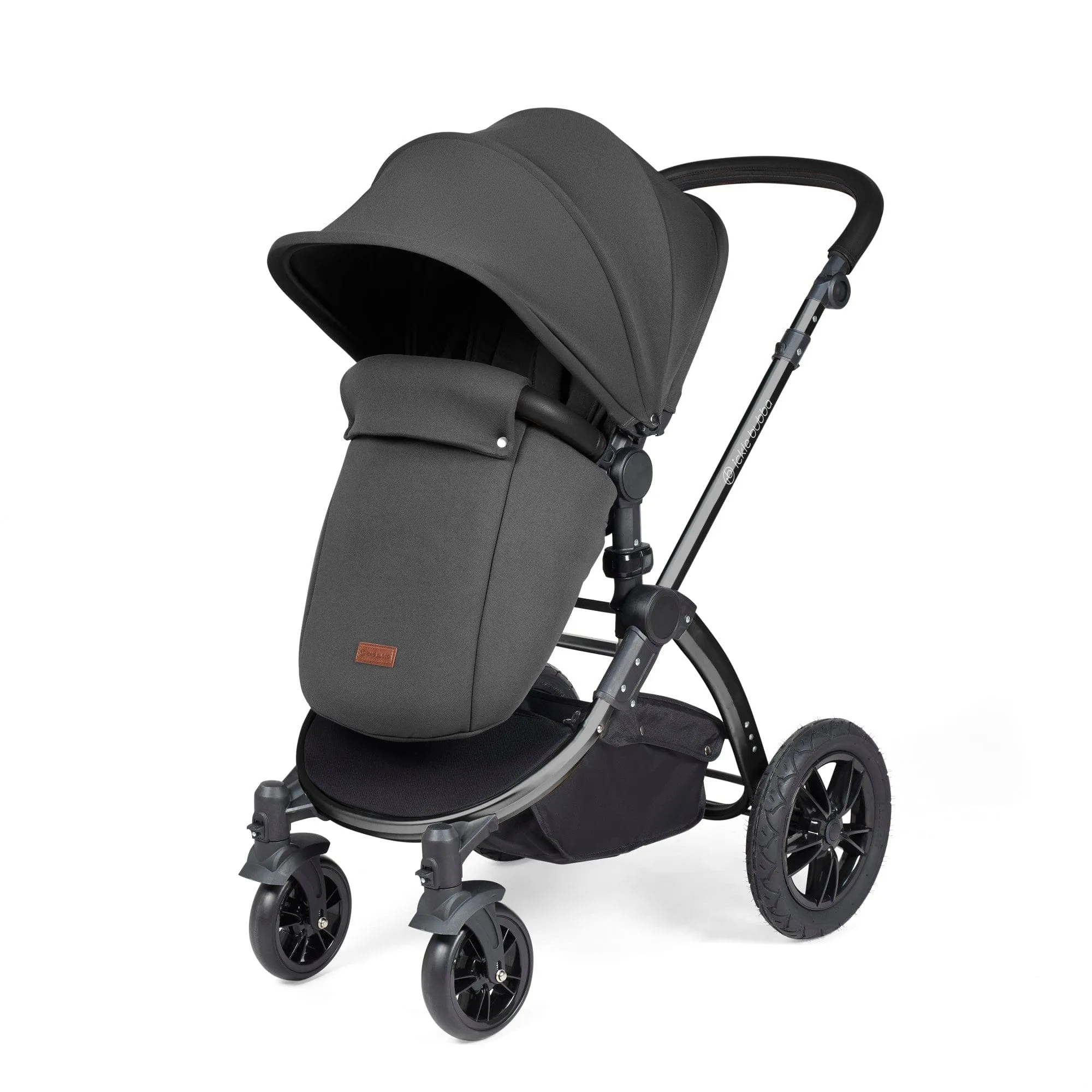 Ickle Bubba Stomp Luxe 2 in 1 Pushchair -  Black / Charcoal Grey / Black