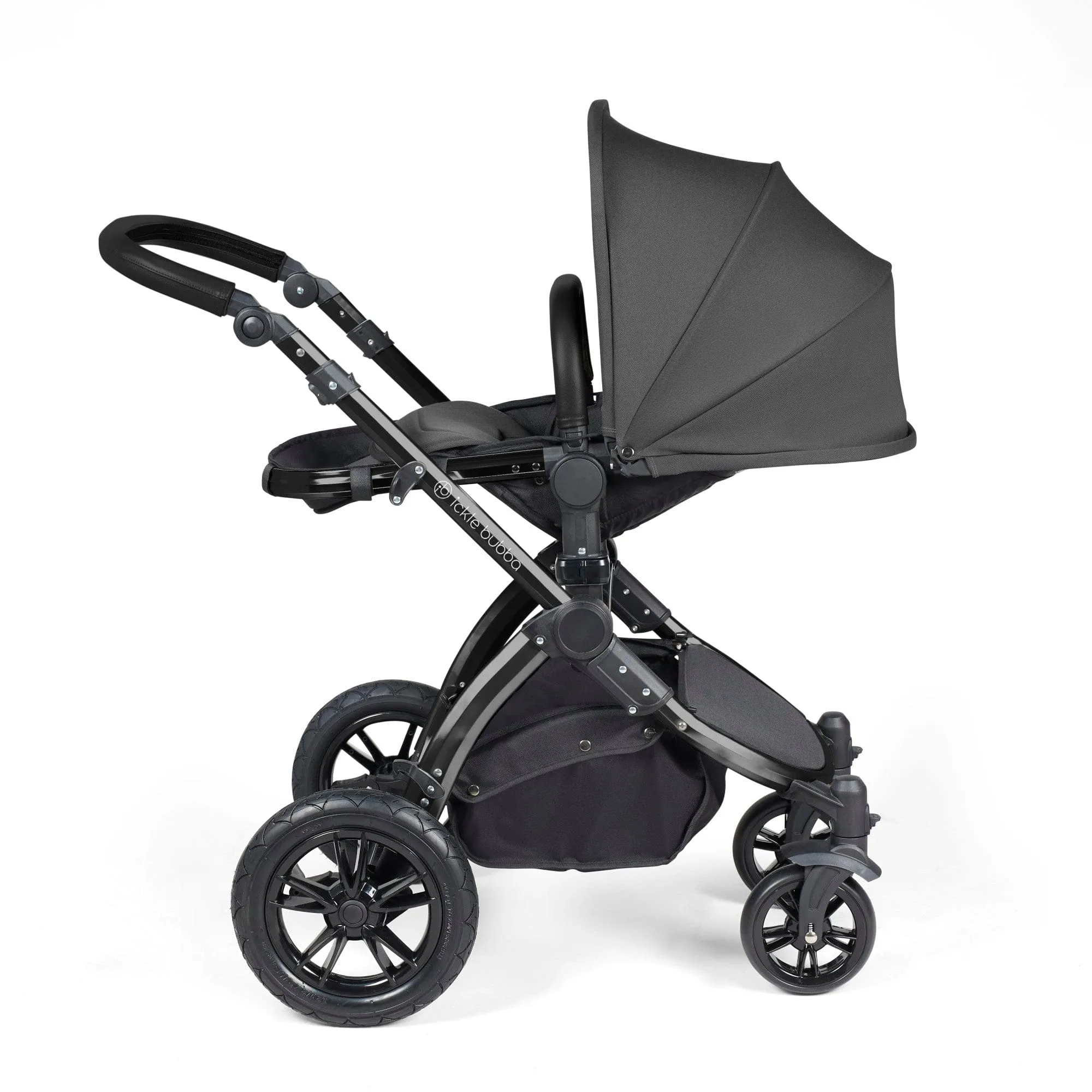 Ickle Bubba Stomp Luxe 2 in 1 Pushchair -  Black / Charcoal Grey / Black
