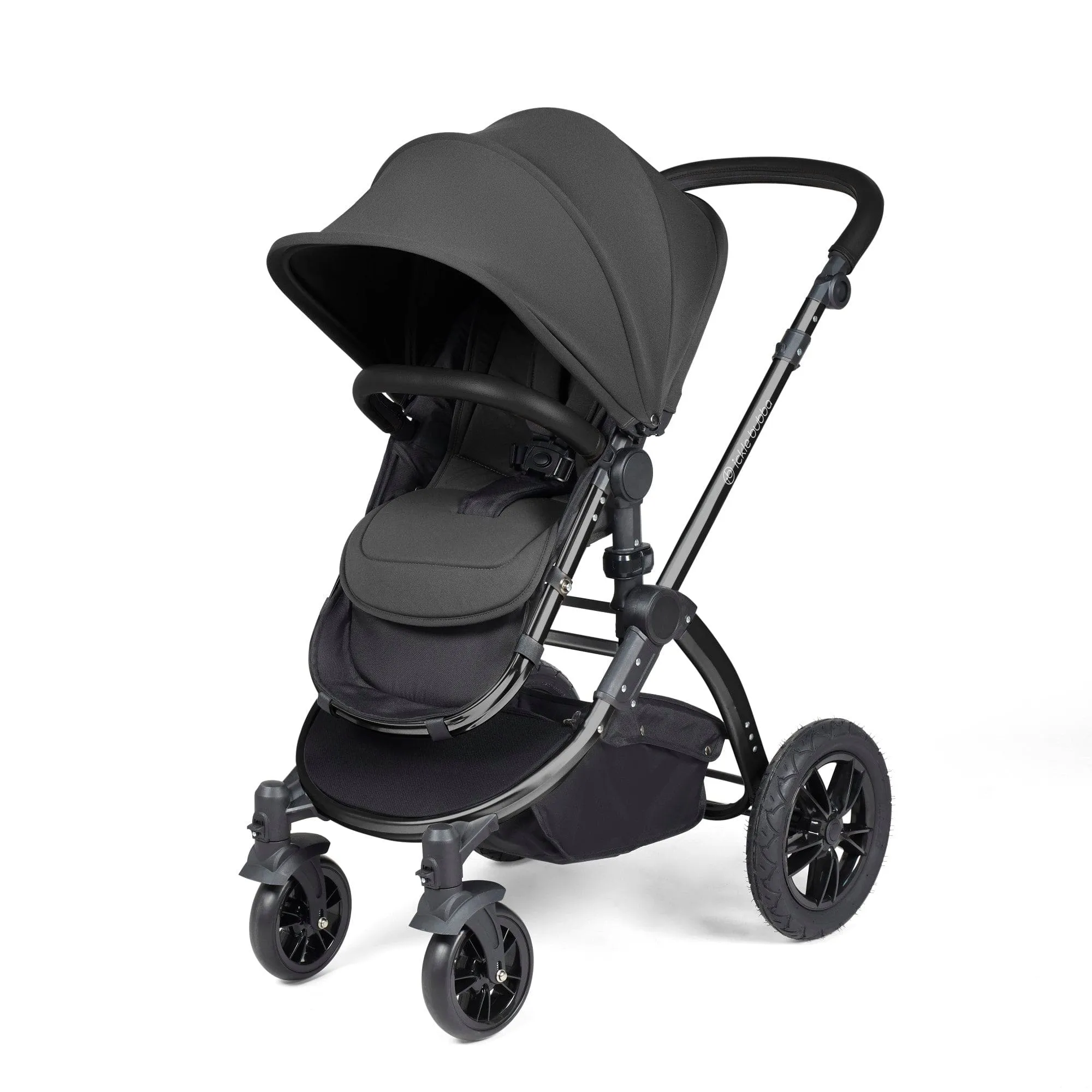 Ickle Bubba Stomp Luxe 2 in 1 Pushchair -  Black / Charcoal Grey / Black