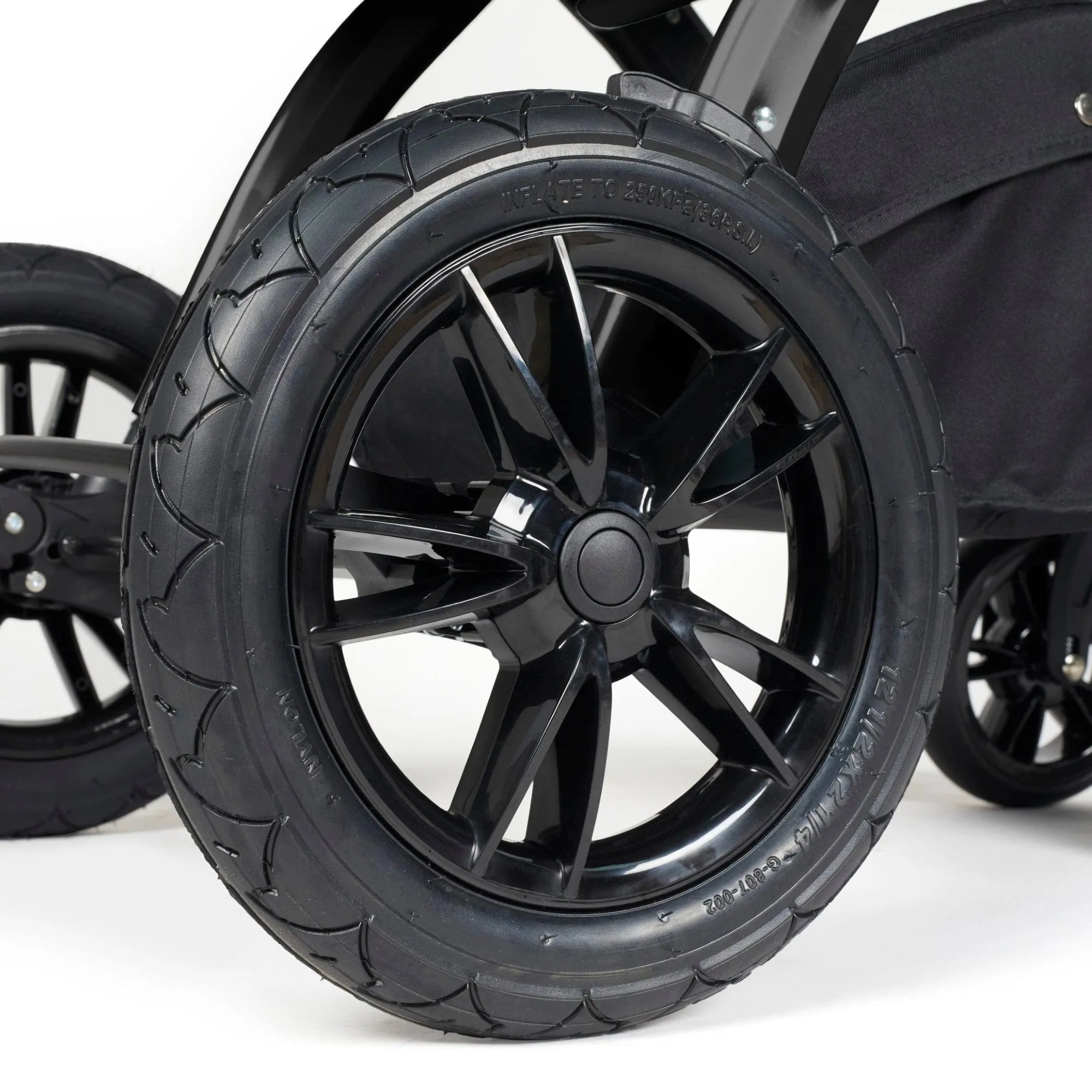 Ickle Bubba Stomp Luxe 2 in 1 Pushchair -  Black / Charcoal Grey / Black