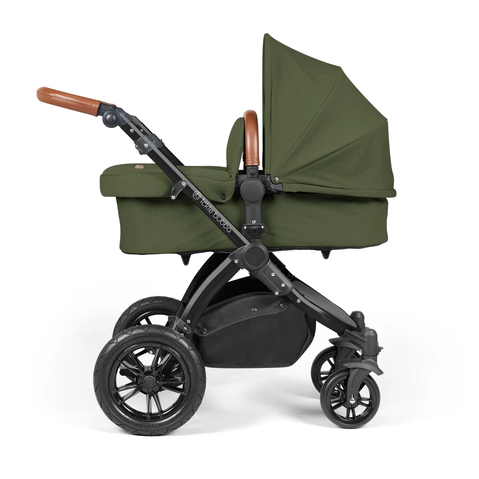 Ickle Bubba Stomp Luxe 2 in 1 Pushchair -   Black / Woodland / Tan