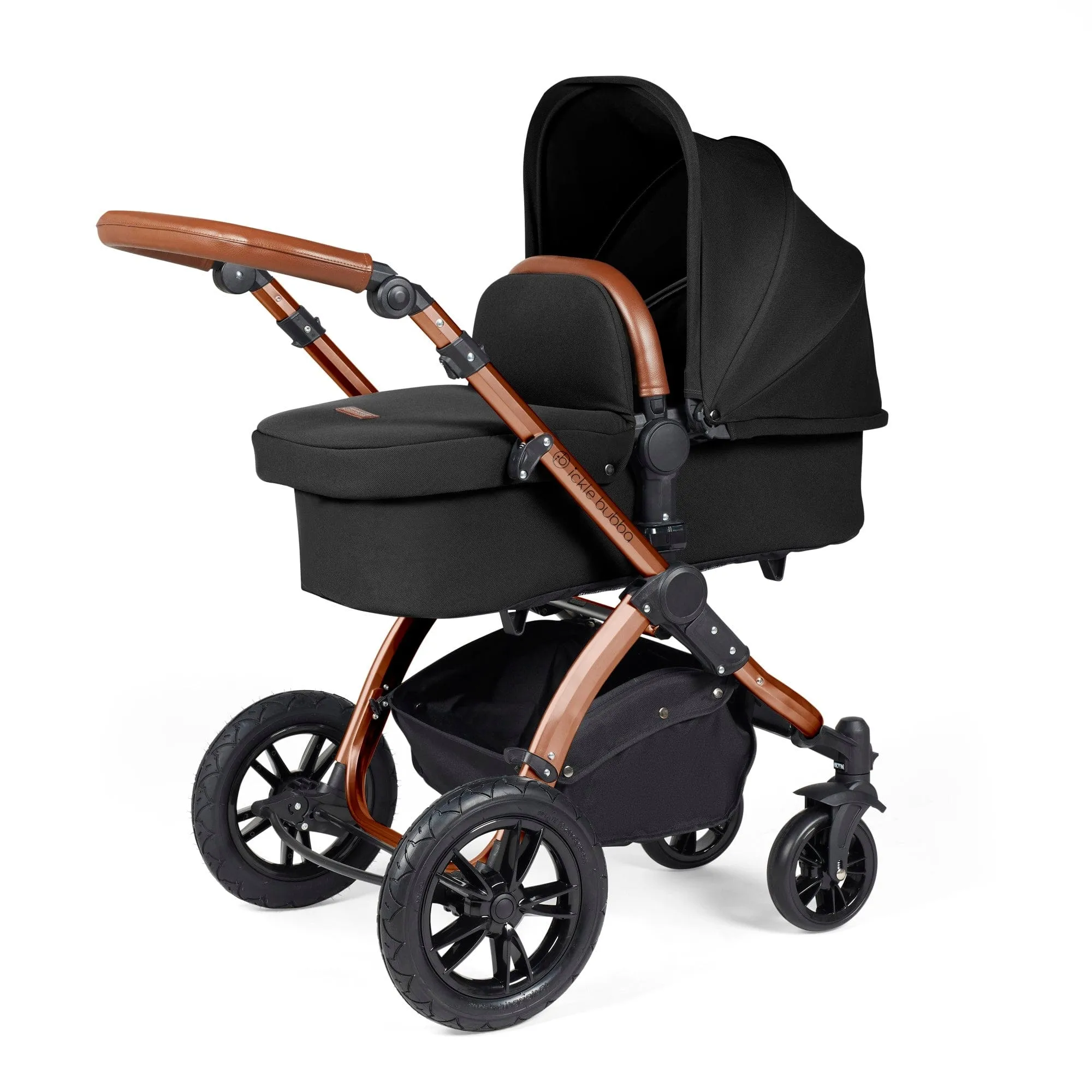 Ickle Bubba Stomp Luxe 2 in 1 Pushchair - Bronze / Midnight / Tan
