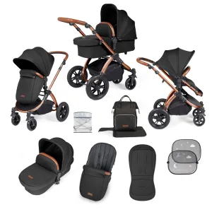 Ickle Bubba Stomp Luxe 2 in 1 Pushchair - Bronze / Midnight / Tan