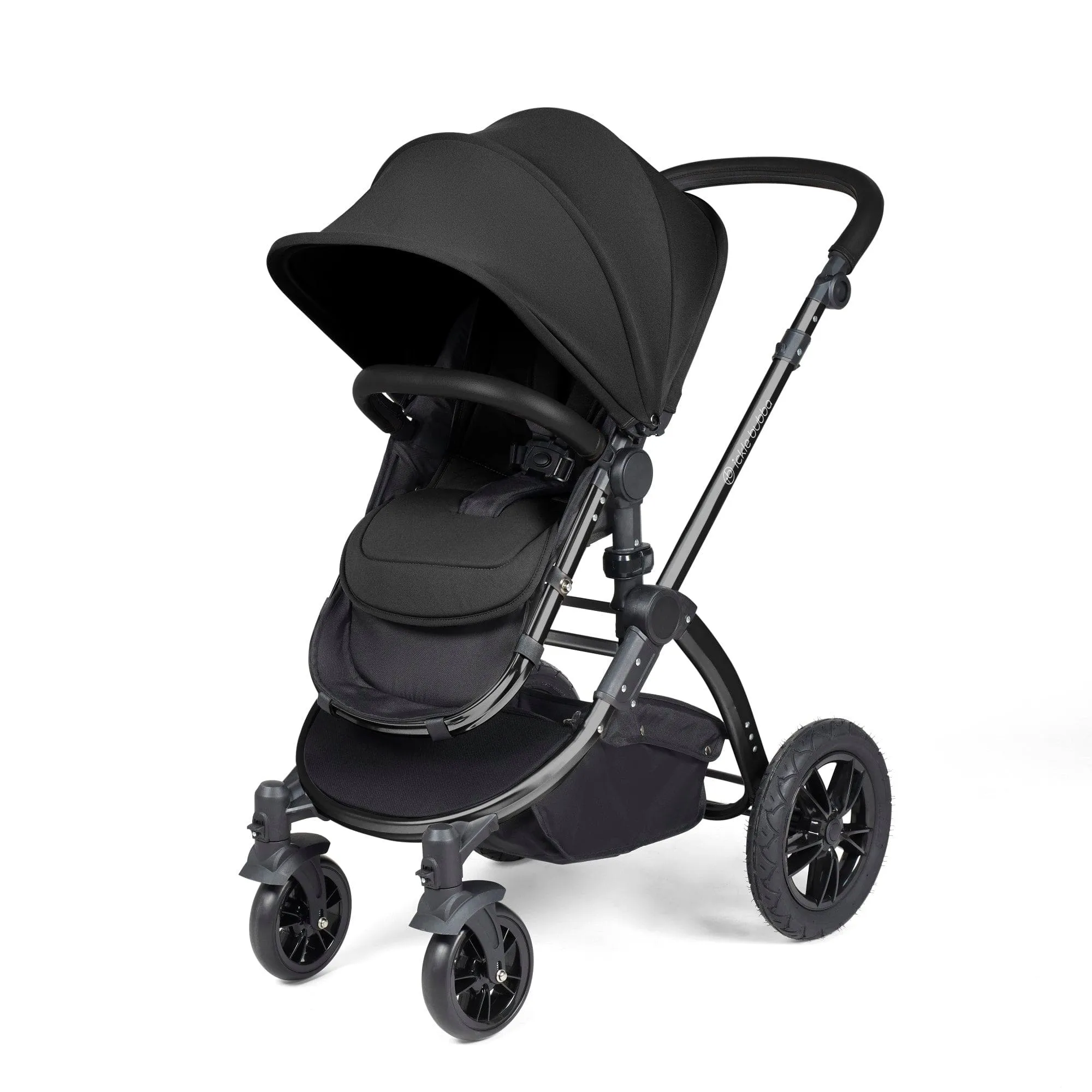 Ickle Bubba Stomp Luxe 3-in-1 Stratus I-Size Travel System - Black / Midnight / Black