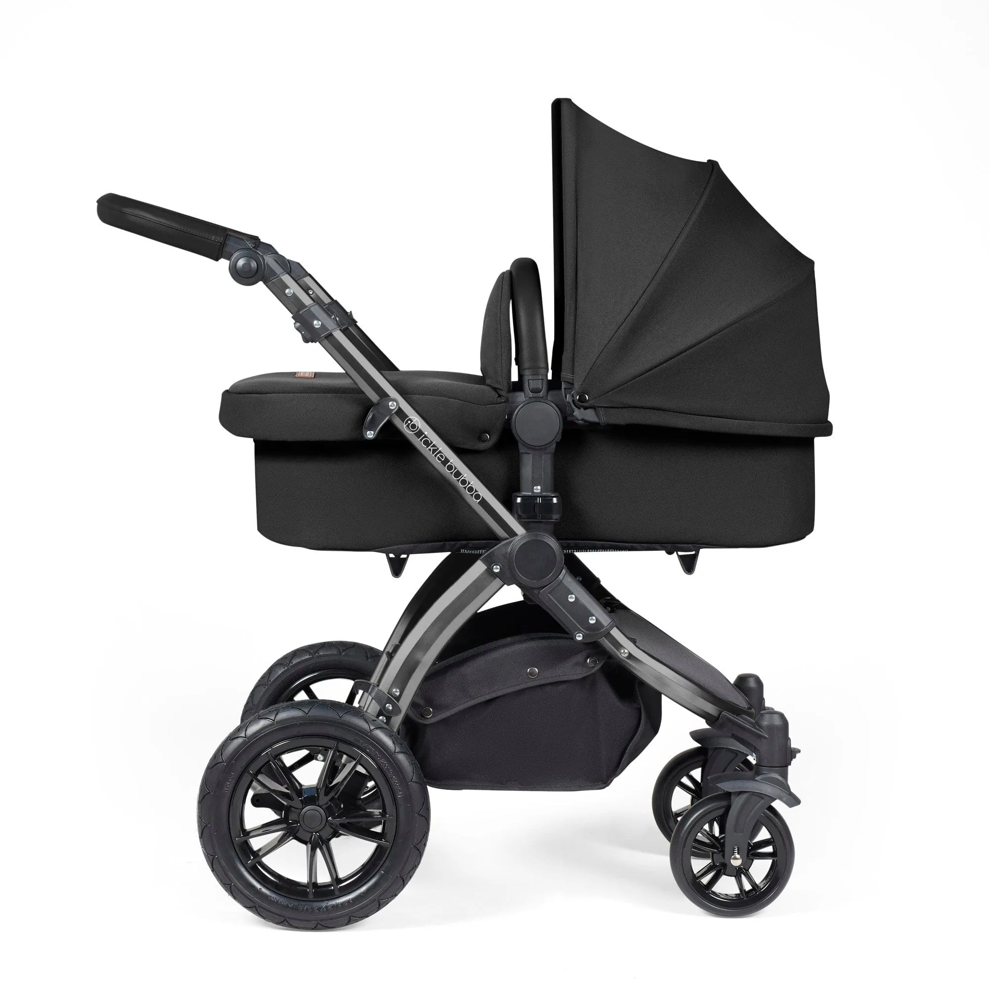 Ickle Bubba Stomp Luxe 3-in-1 Stratus I-Size Travel System - Black / Midnight / Black