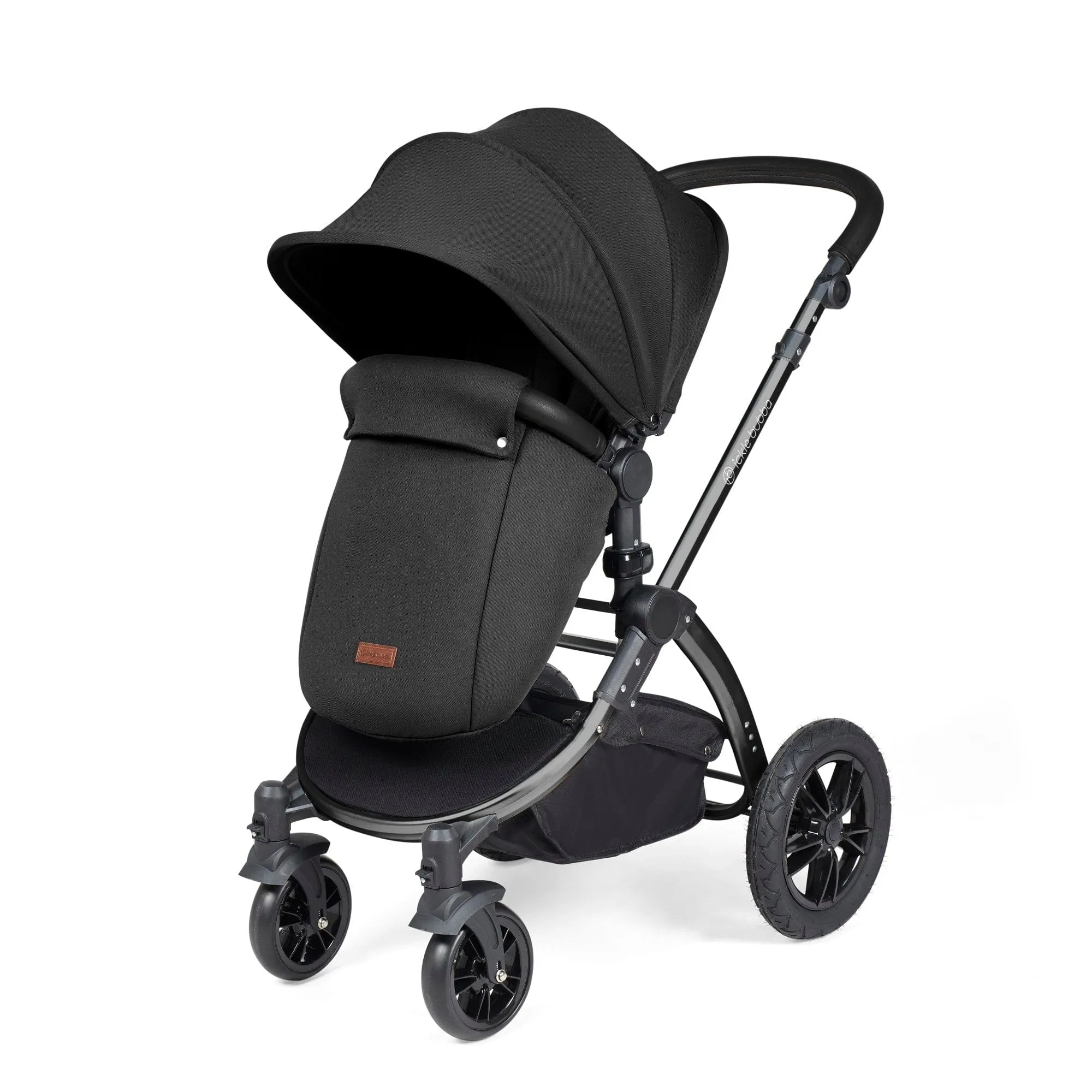 Ickle Bubba Stomp Luxe 3-in-1 Stratus I-Size Travel System - Black / Midnight / Black