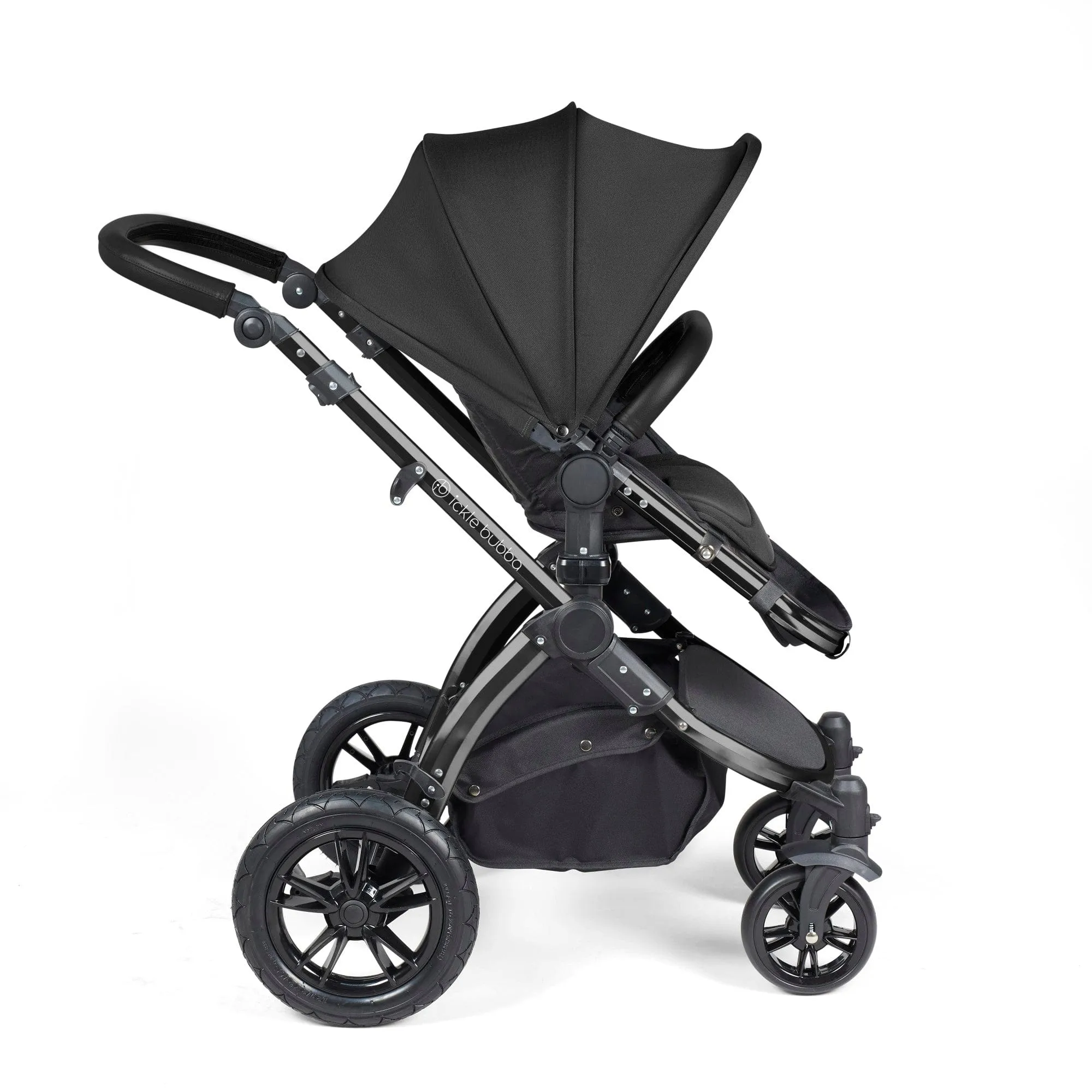 Ickle Bubba Stomp Luxe 3-in-1 Stratus I-Size Travel System - Black / Midnight / Black