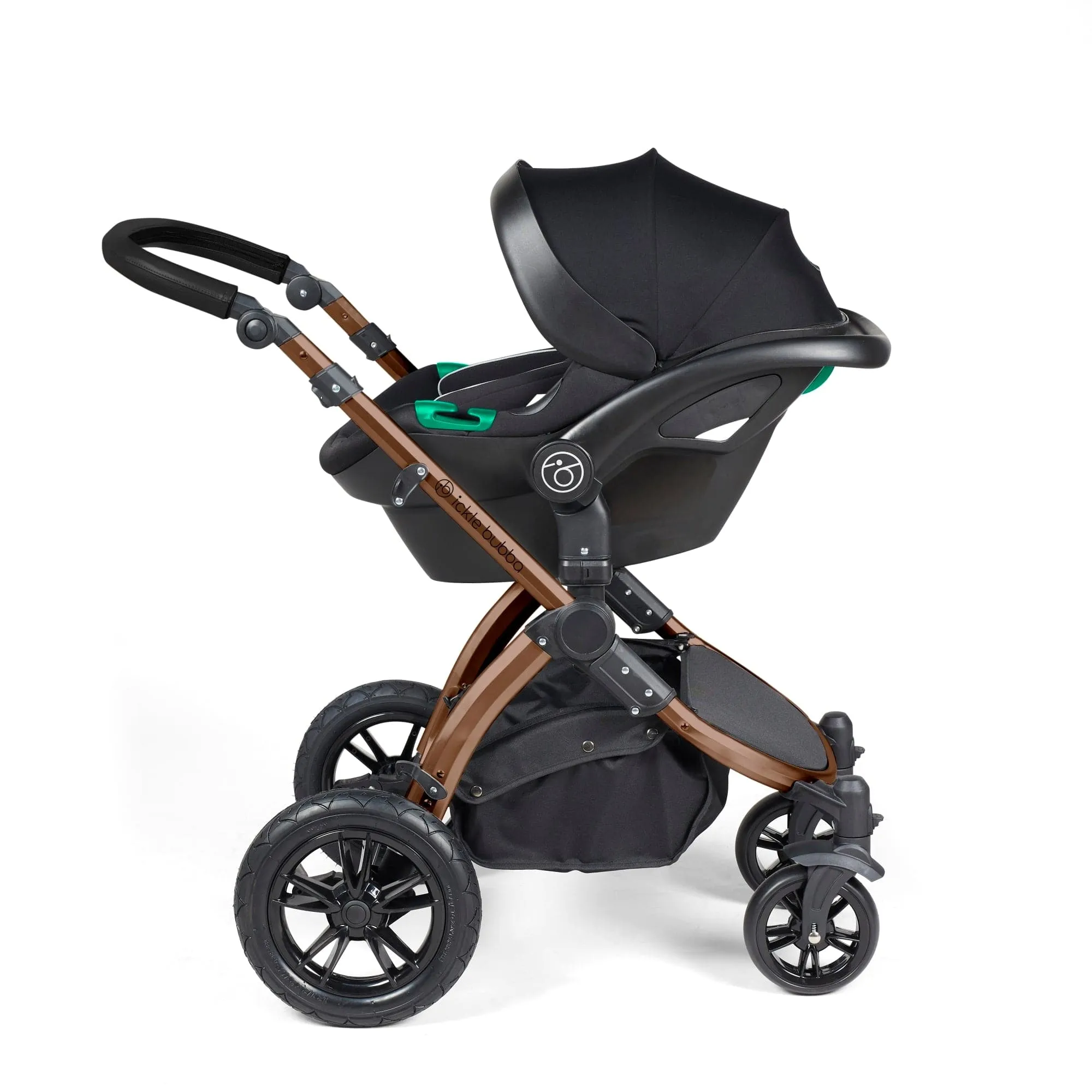 Ickle Bubba Stomp Luxe 3-in-1 Stratus I-Size Travel System - Bronze / Midnight / Black