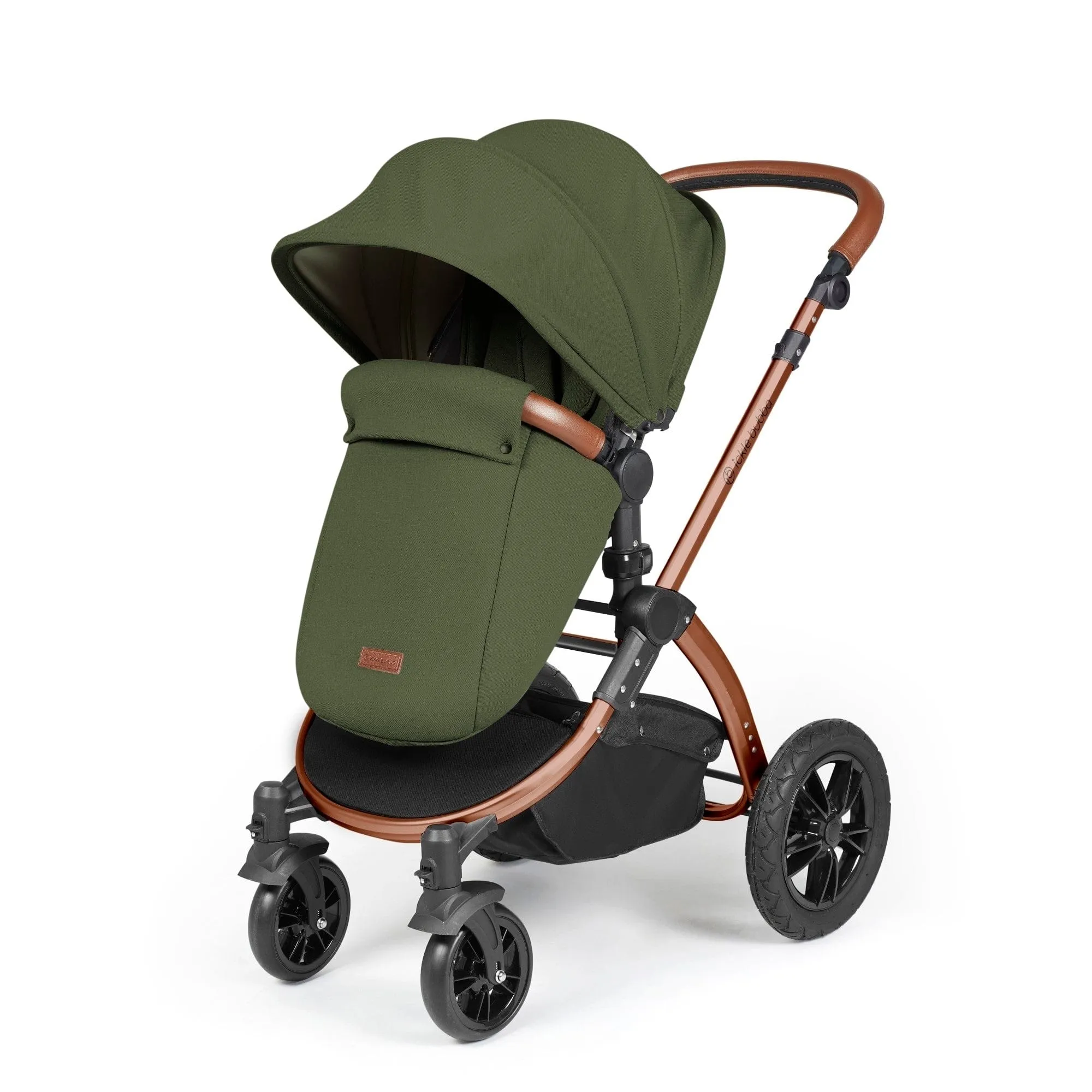 Ickle Bubba Stomp Luxe 3-in-1 Stratus I-Size Travel System - Bronze / Woodland / Tan