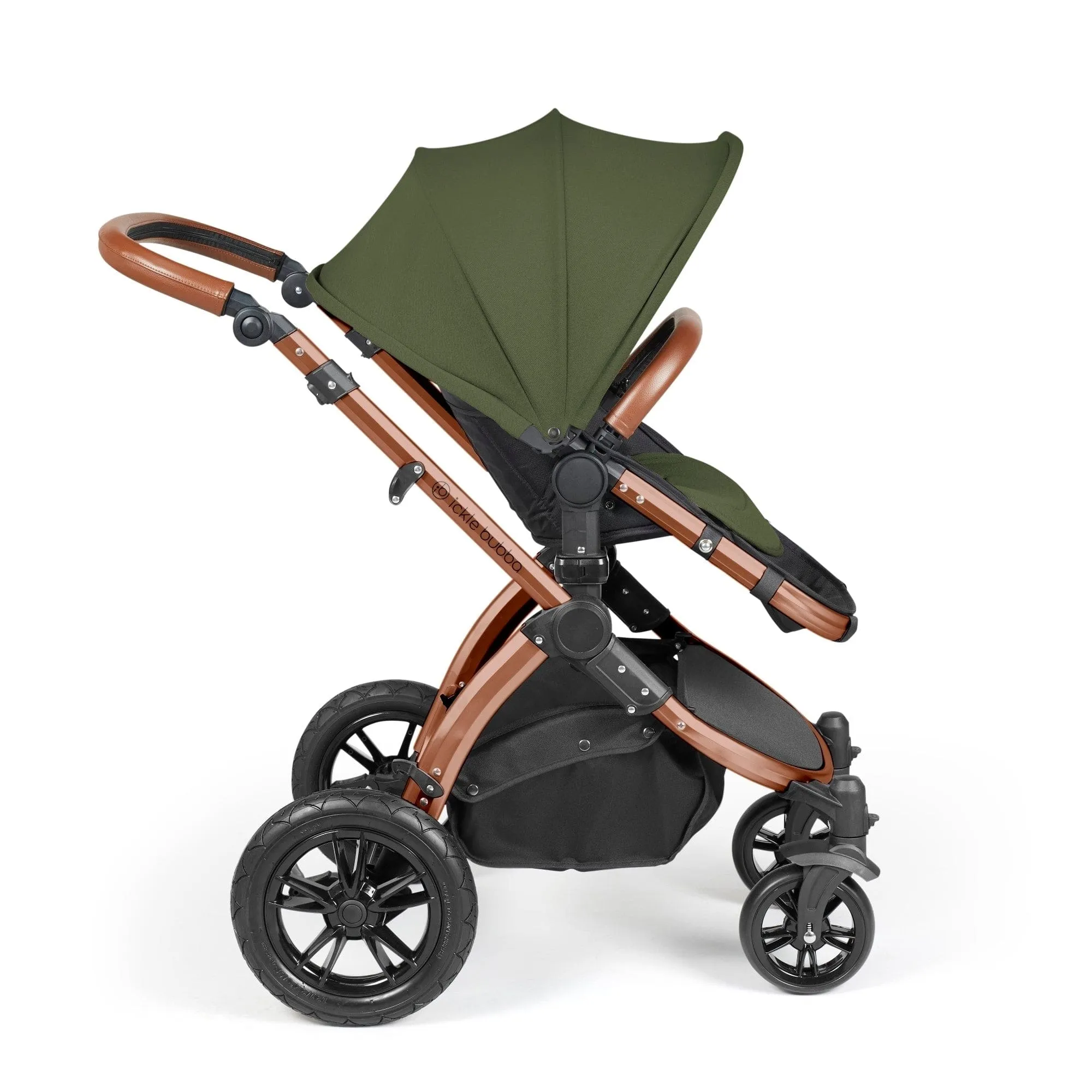 Ickle Bubba Stomp Luxe 3-in-1 Stratus I-Size Travel System - Bronze / Woodland / Tan
