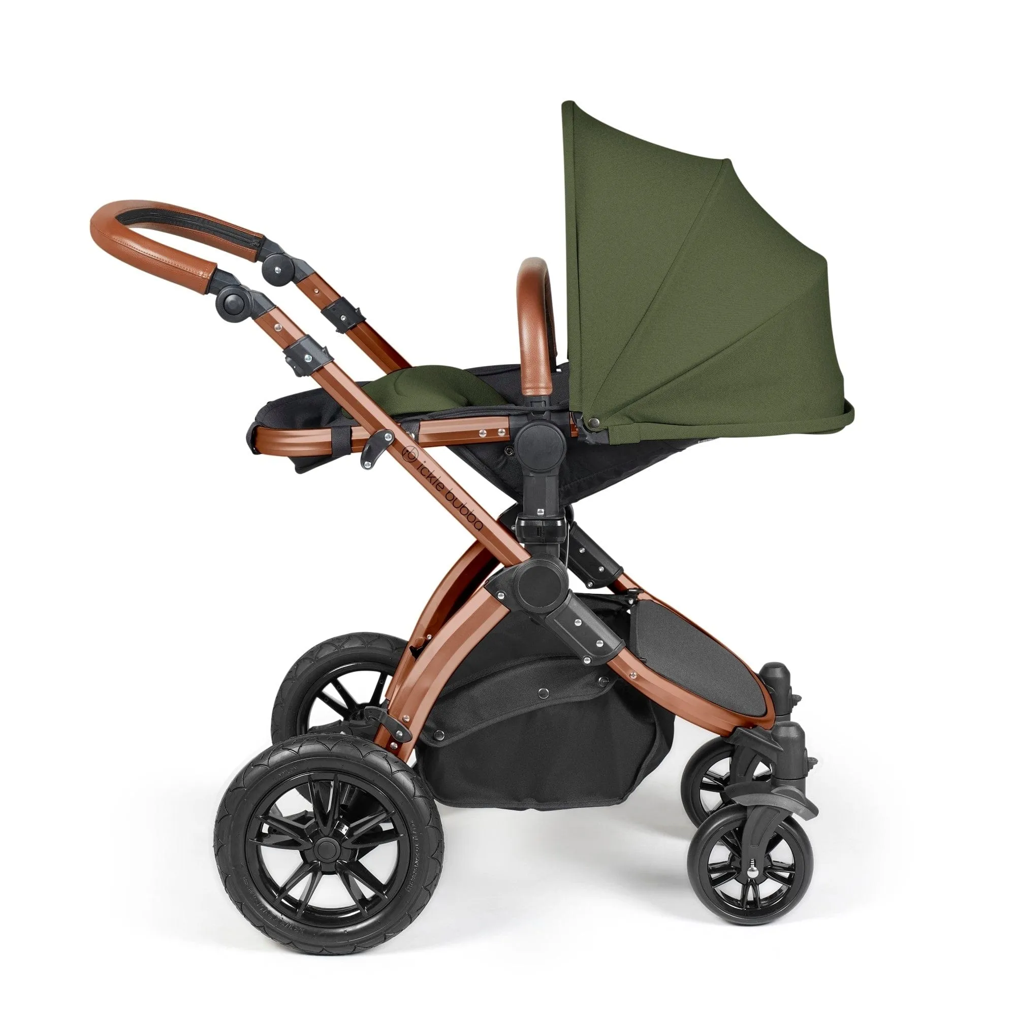 Ickle Bubba Stomp Luxe 3-in-1 Stratus I-Size Travel System - Bronze / Woodland / Tan