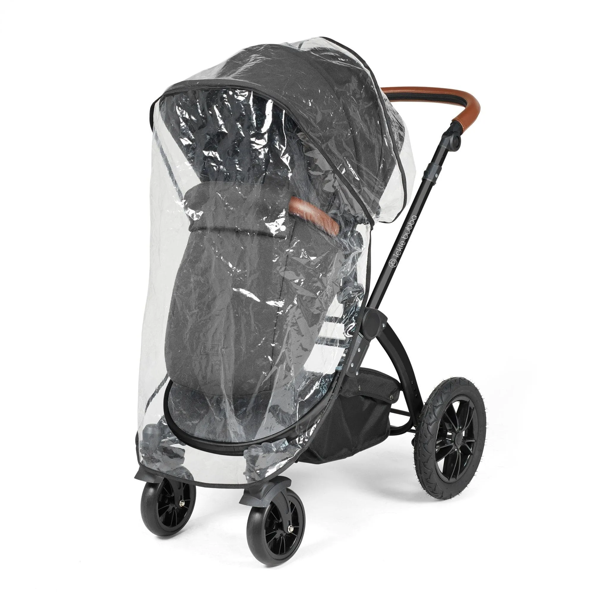 Ickle Bubba Stomp Luxe All-in-One Stratus I-Size Travel System - Black / Charcoal Grey / Tan