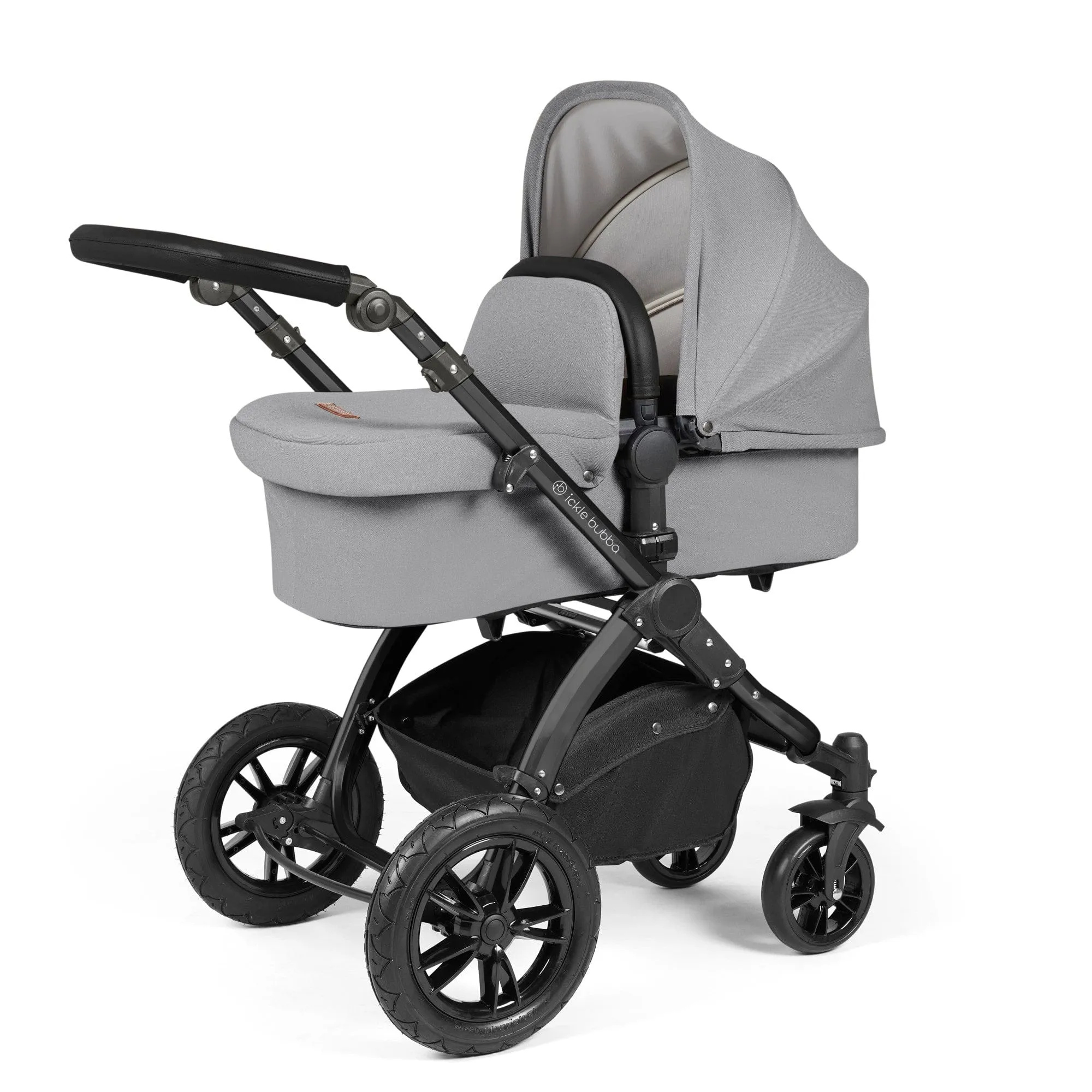Ickle Bubba Stomp Luxe All-in-One Stratus I-Size Travel System - Black / Pearl Grey / Black