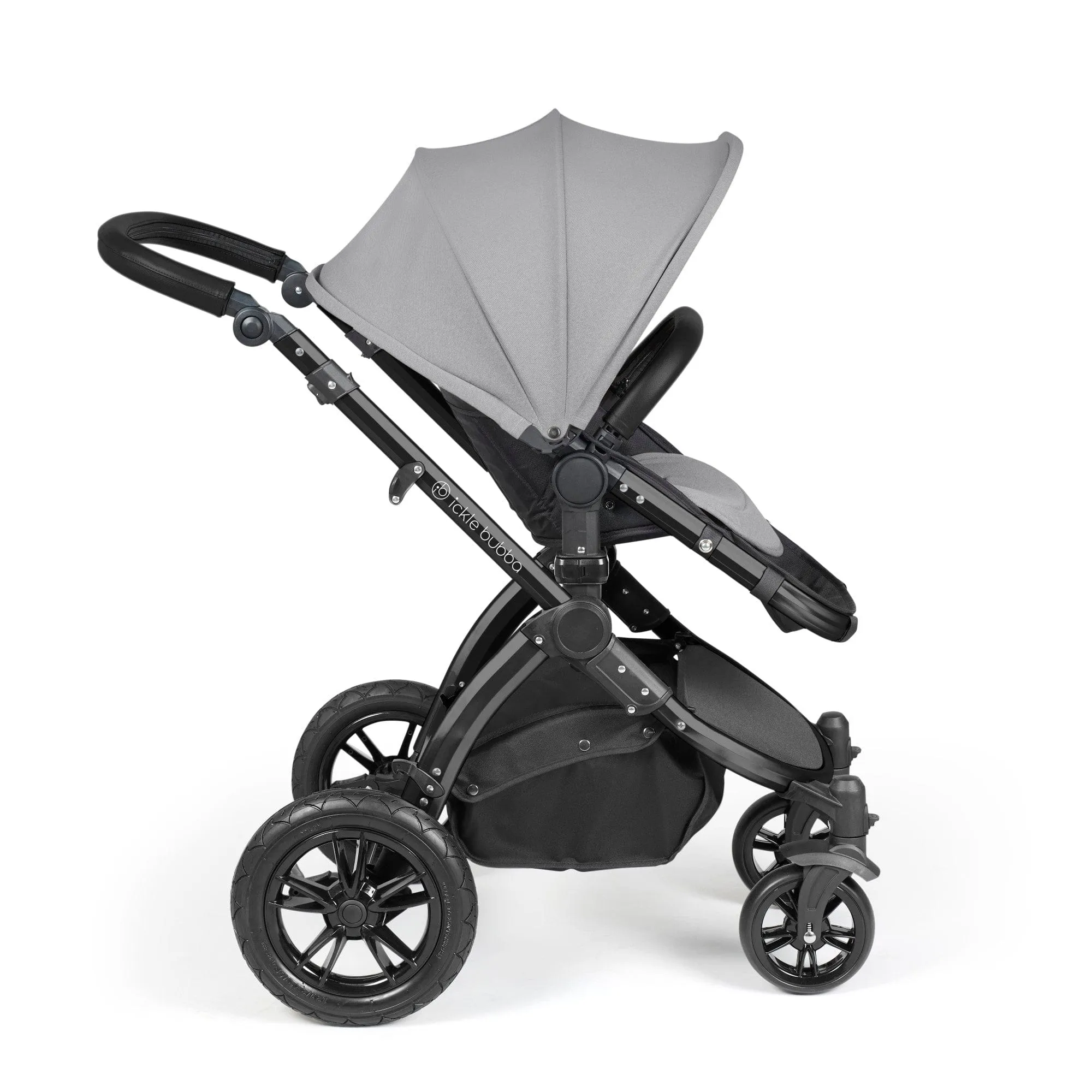 Ickle Bubba Stomp Luxe All-in-One Stratus I-Size Travel System - Black / Pearl Grey / Black