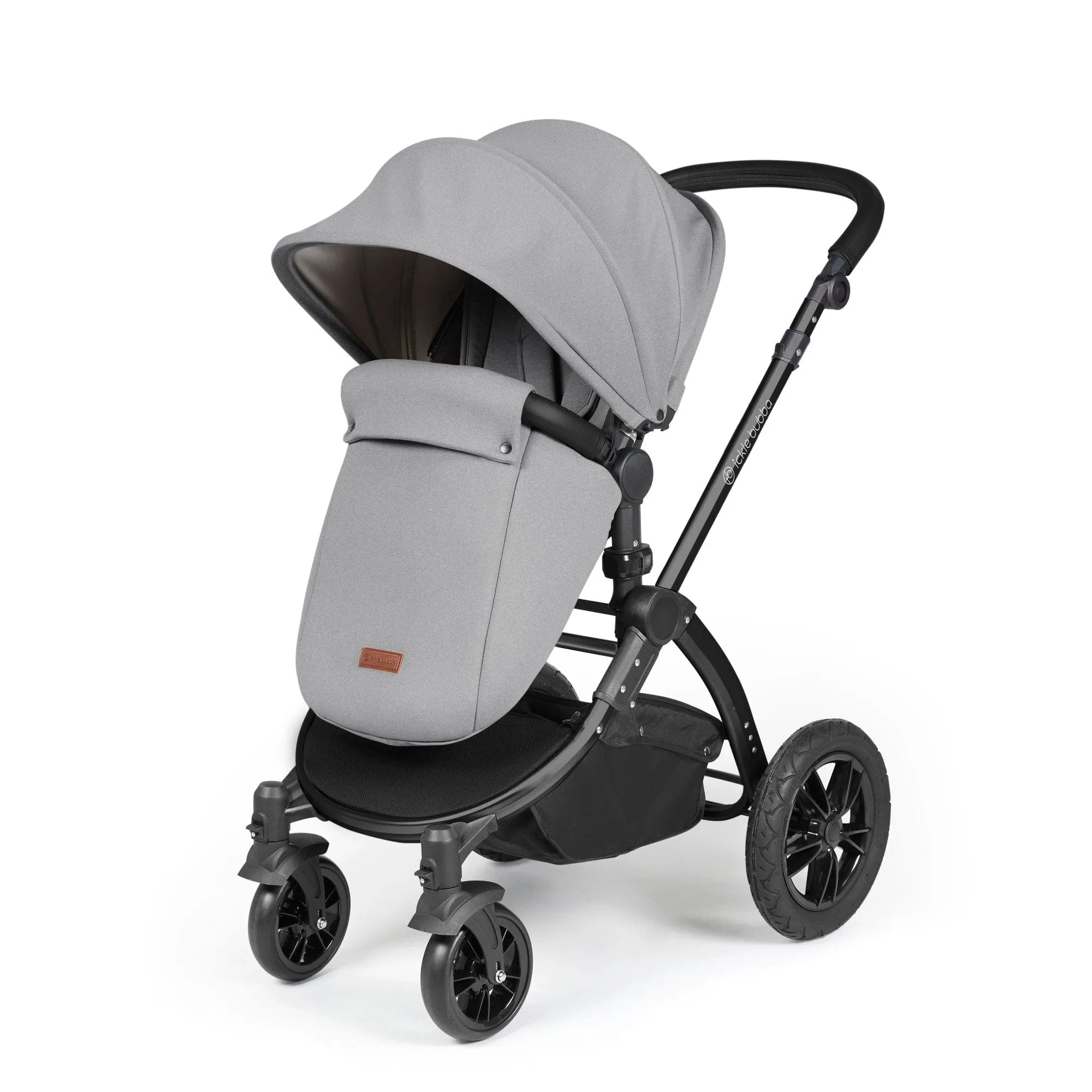 Ickle Bubba Stomp Luxe All-in-One Stratus I-Size Travel System - Black / Pearl Grey / Black