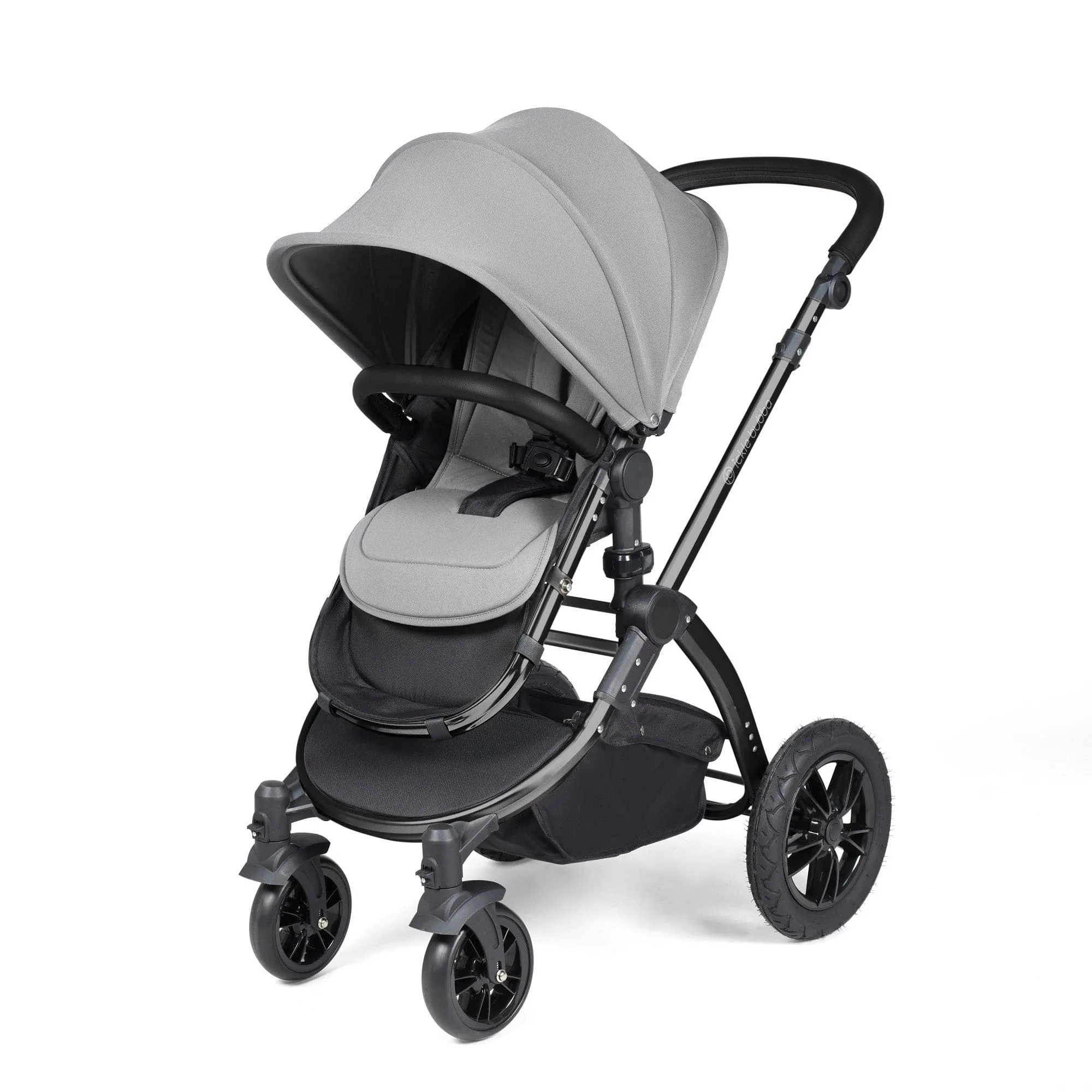 Ickle Bubba Stomp Luxe All-in-One Stratus I-Size Travel System - Black / Pearl Grey / Black