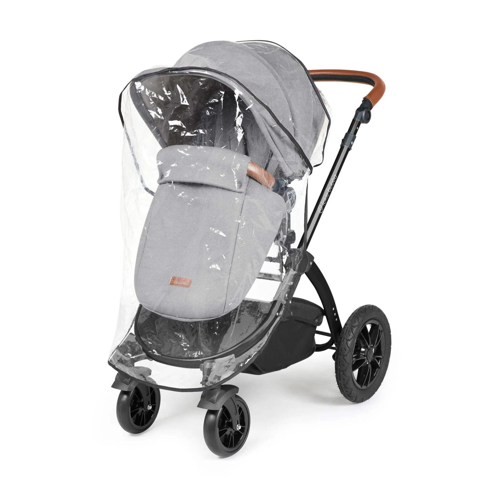 Ickle Bubba Stomp Luxe All-in-One Stratus I-Size Travel System - Black / Pearl Grey / Tan