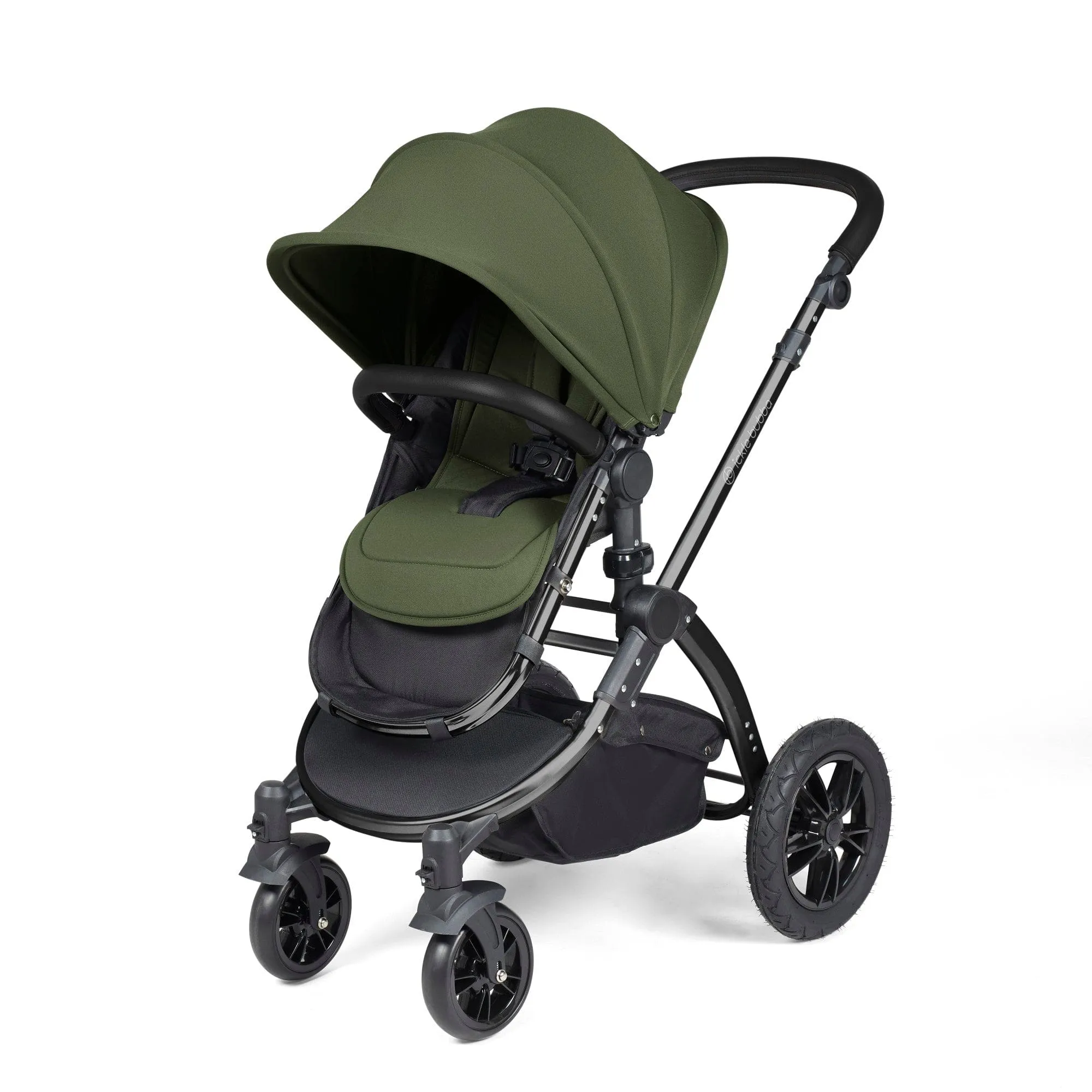 Ickle Bubba Stomp Luxe All-in-One Stratus  I-Size Travel System - Black / Woodland / Black