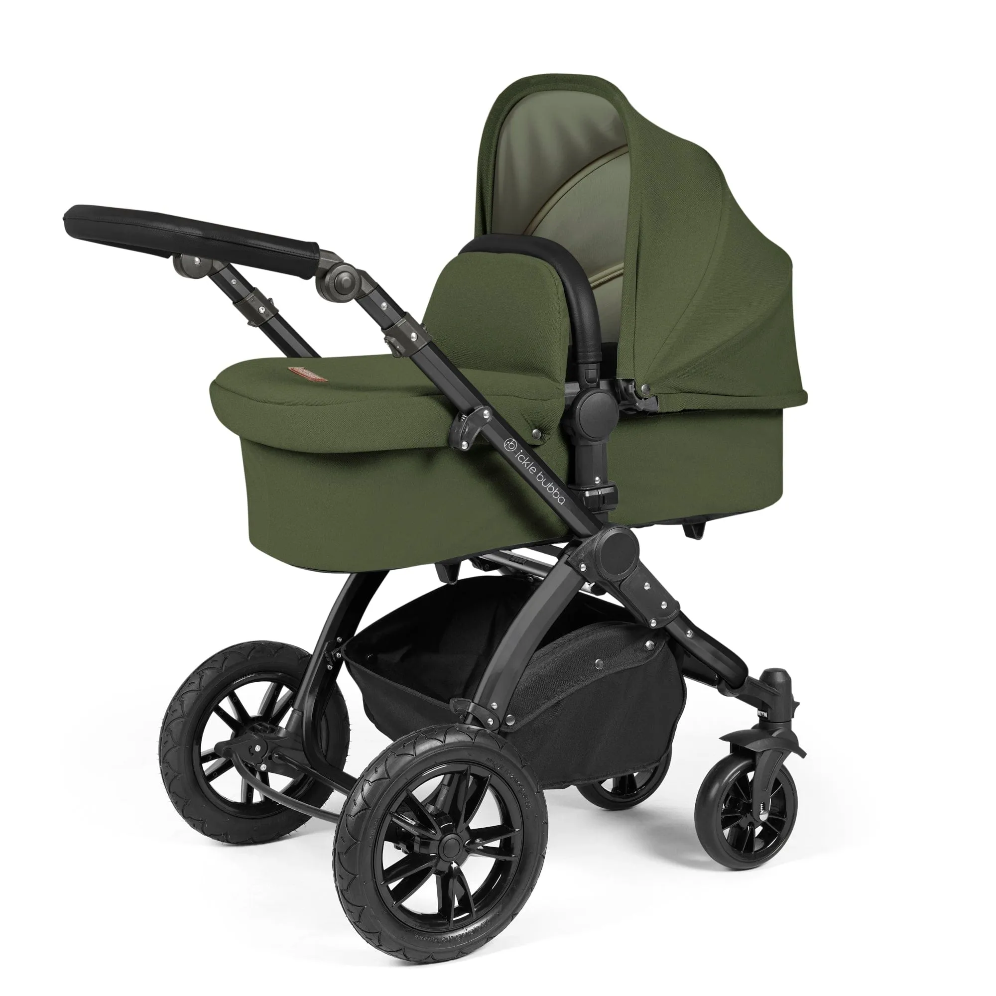 Ickle Bubba Stomp Luxe All-in-One Stratus  I-Size Travel System - Black / Woodland / Black