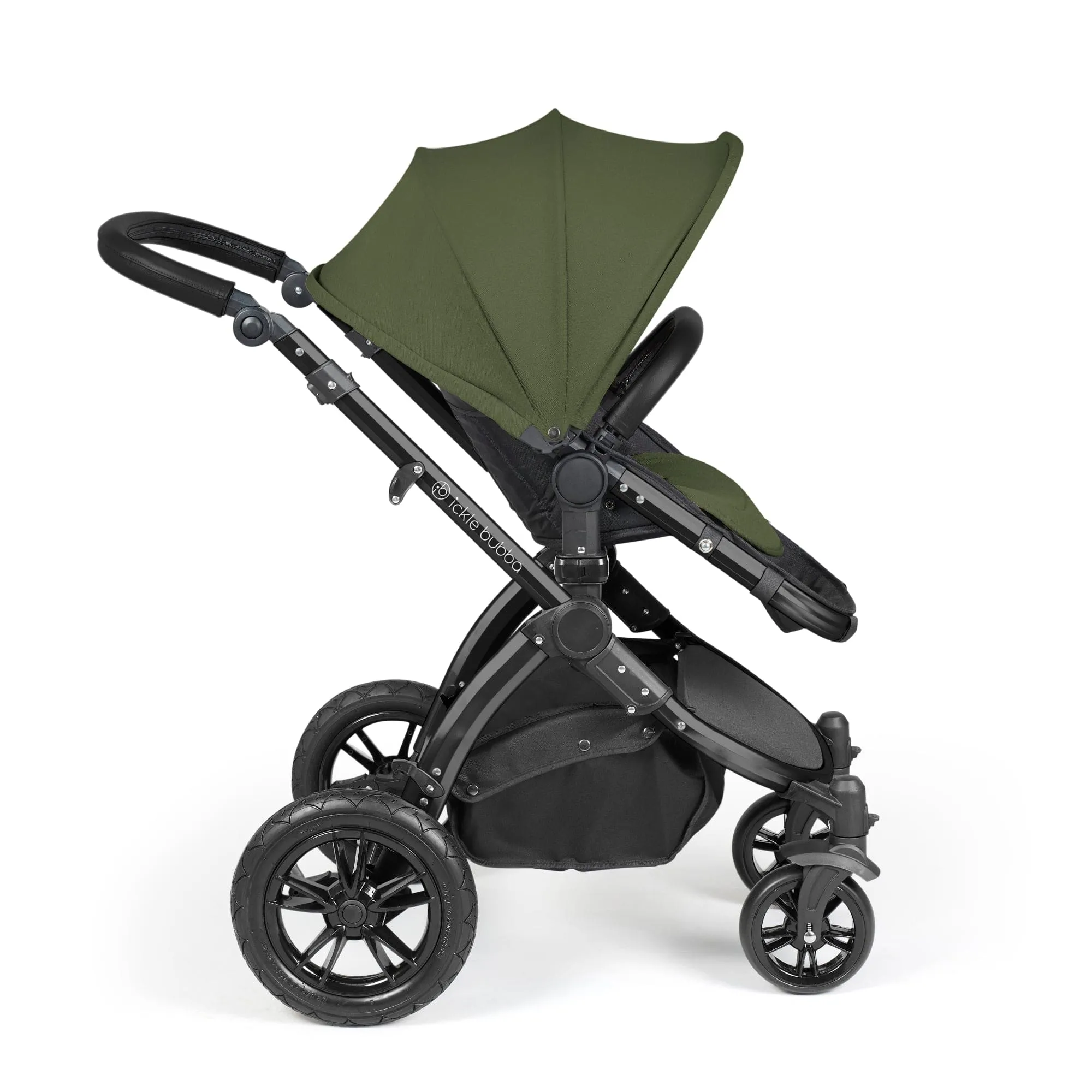 Ickle Bubba Stomp Luxe All-in-One Stratus  I-Size Travel System - Black / Woodland / Black