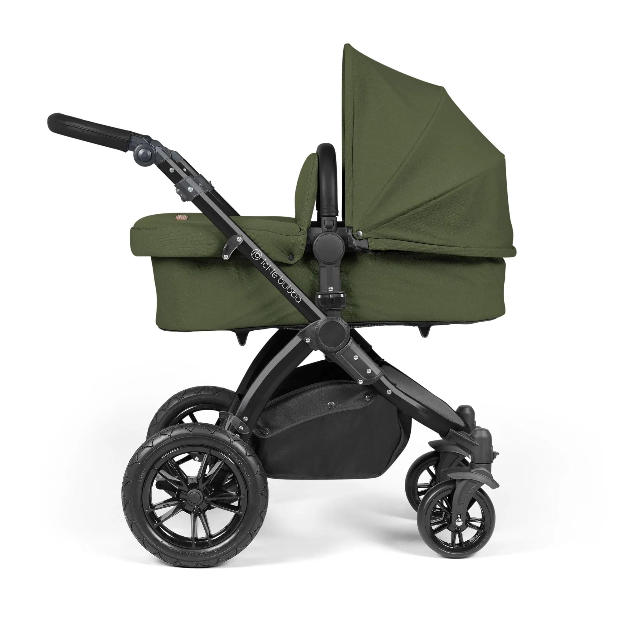 Ickle Bubba Stomp Luxe All-in-One Stratus  I-Size Travel System - Black / Woodland / Black