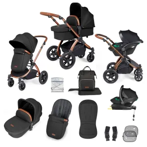 Ickle Bubba Stomp Luxe All-in-One Stratus I-Size Travel System - Bronze / Midnight / Tan