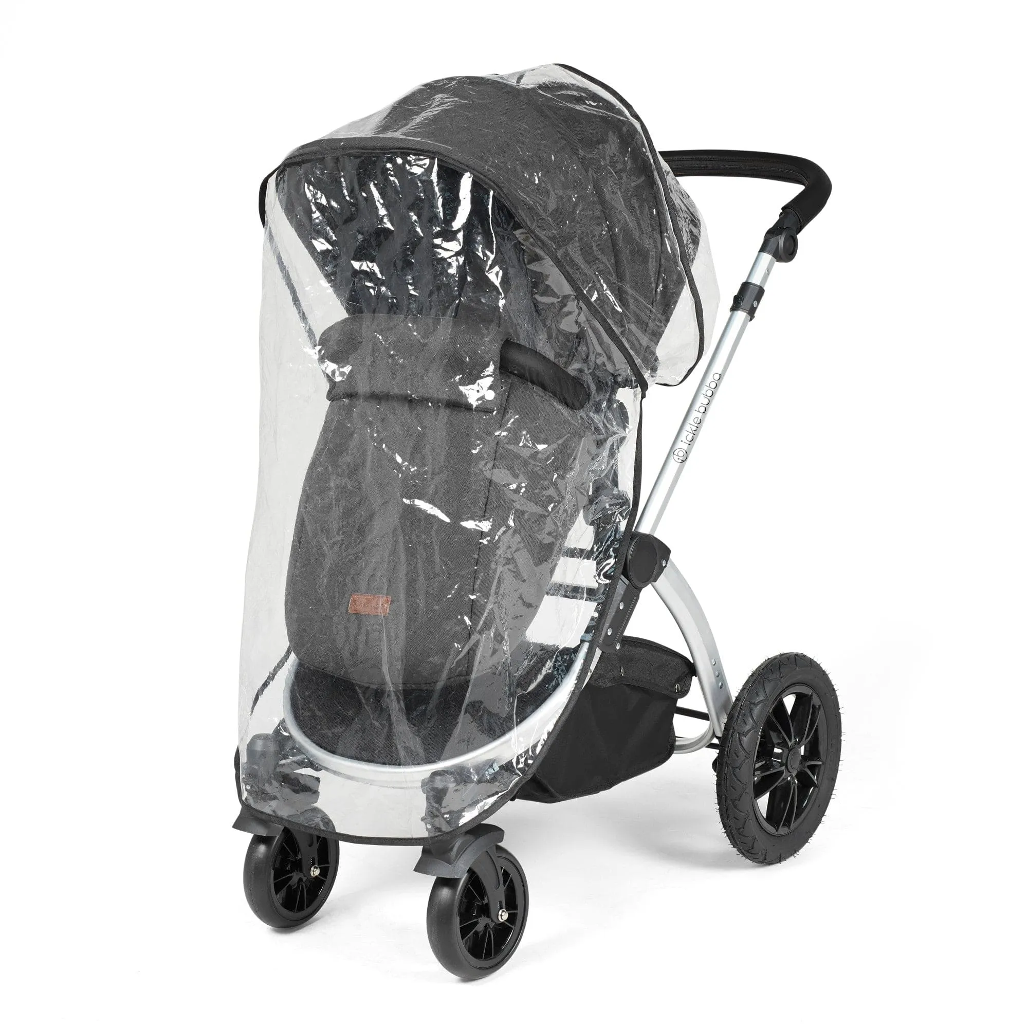 Ickle Bubba Stomp Luxe All-in-One Stratus I-Size Travel System - Silver / Charcoal Grey / Black