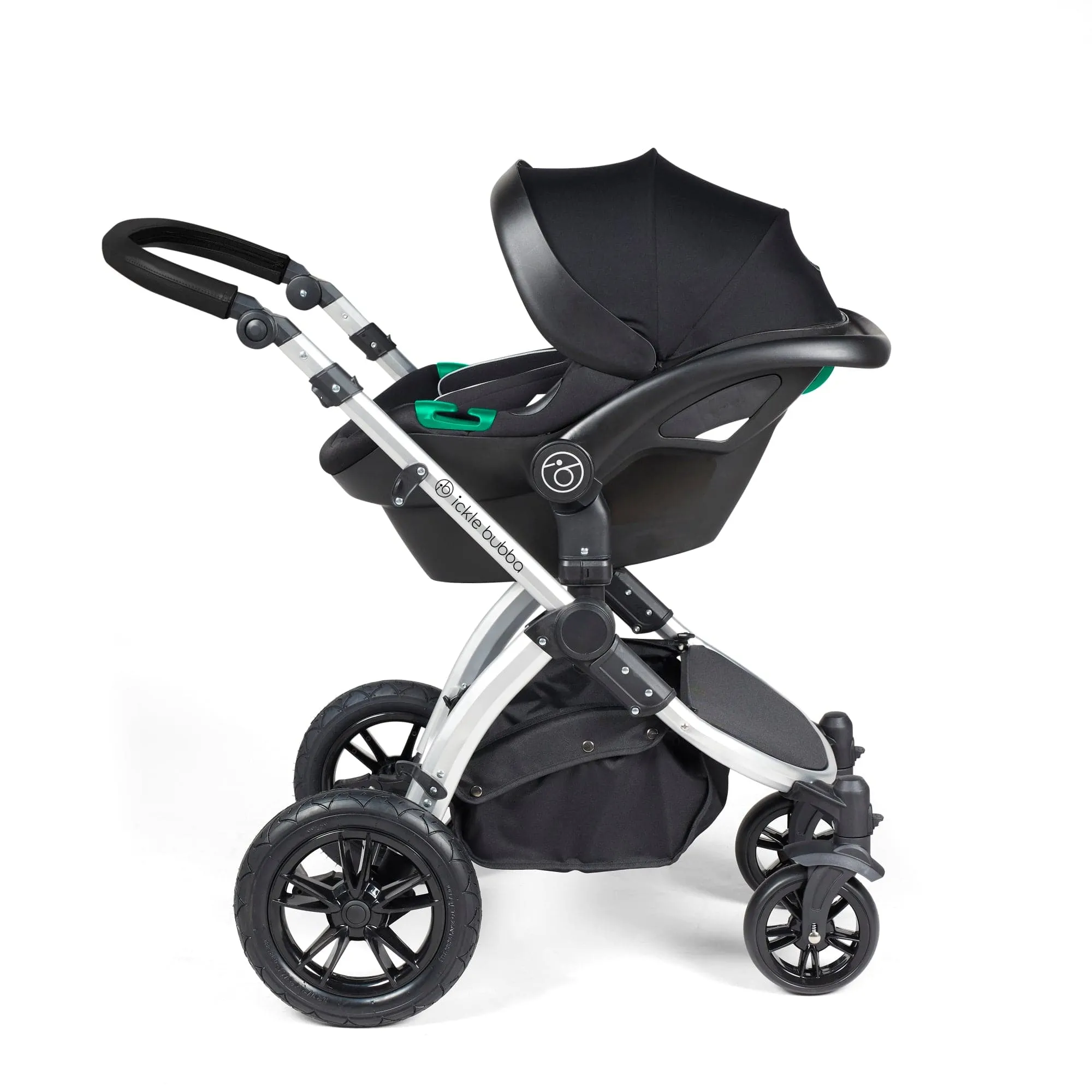 Ickle Bubba Stomp Luxe All-in-One Stratus I-Size Travel System - Silver / Desert / Black