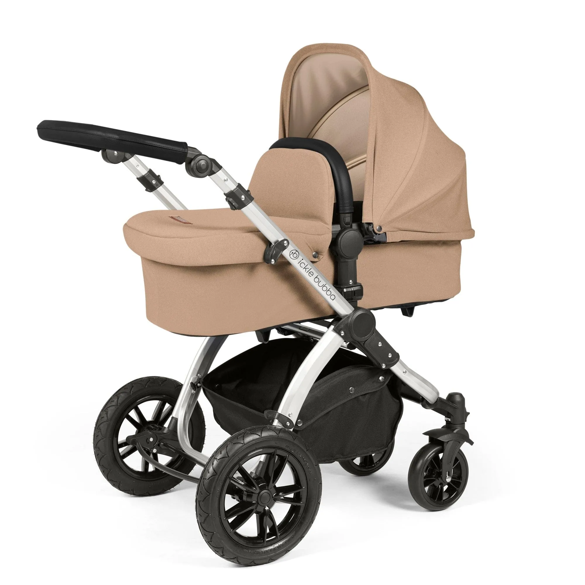 Ickle Bubba Stomp Luxe All-in-One Stratus I-Size Travel System - Silver / Desert / Black