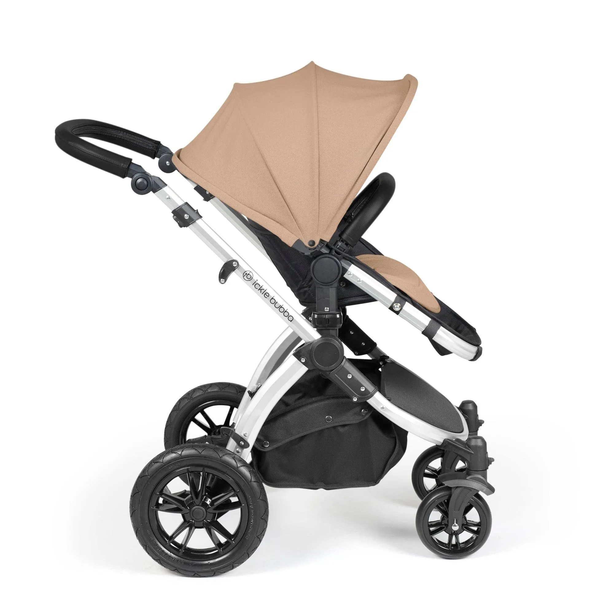 Ickle Bubba Stomp Luxe All-in-One Stratus I-Size Travel System - Silver / Desert / Black