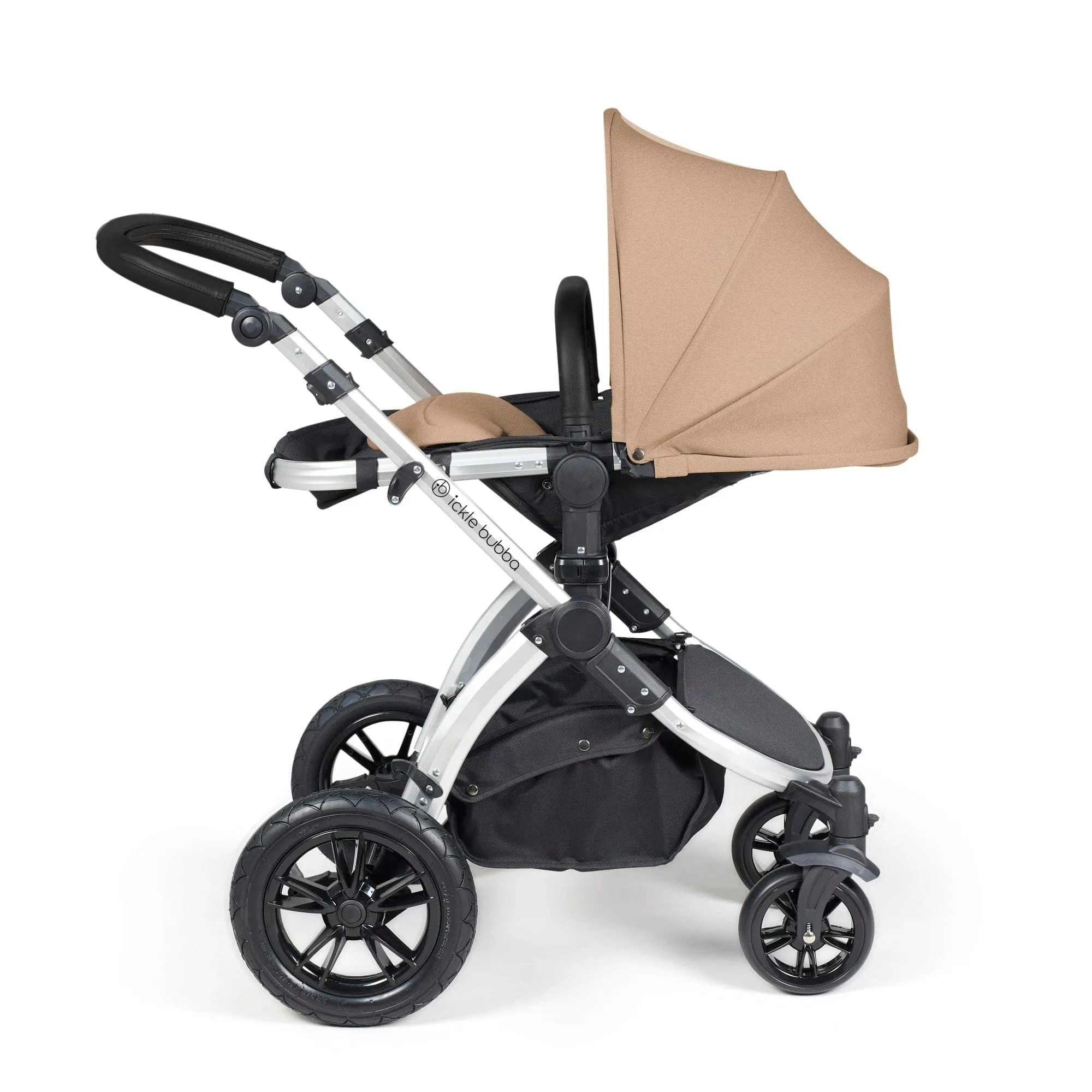 Ickle Bubba Stomp Luxe All-in-One Stratus I-Size Travel System - Silver / Desert / Black