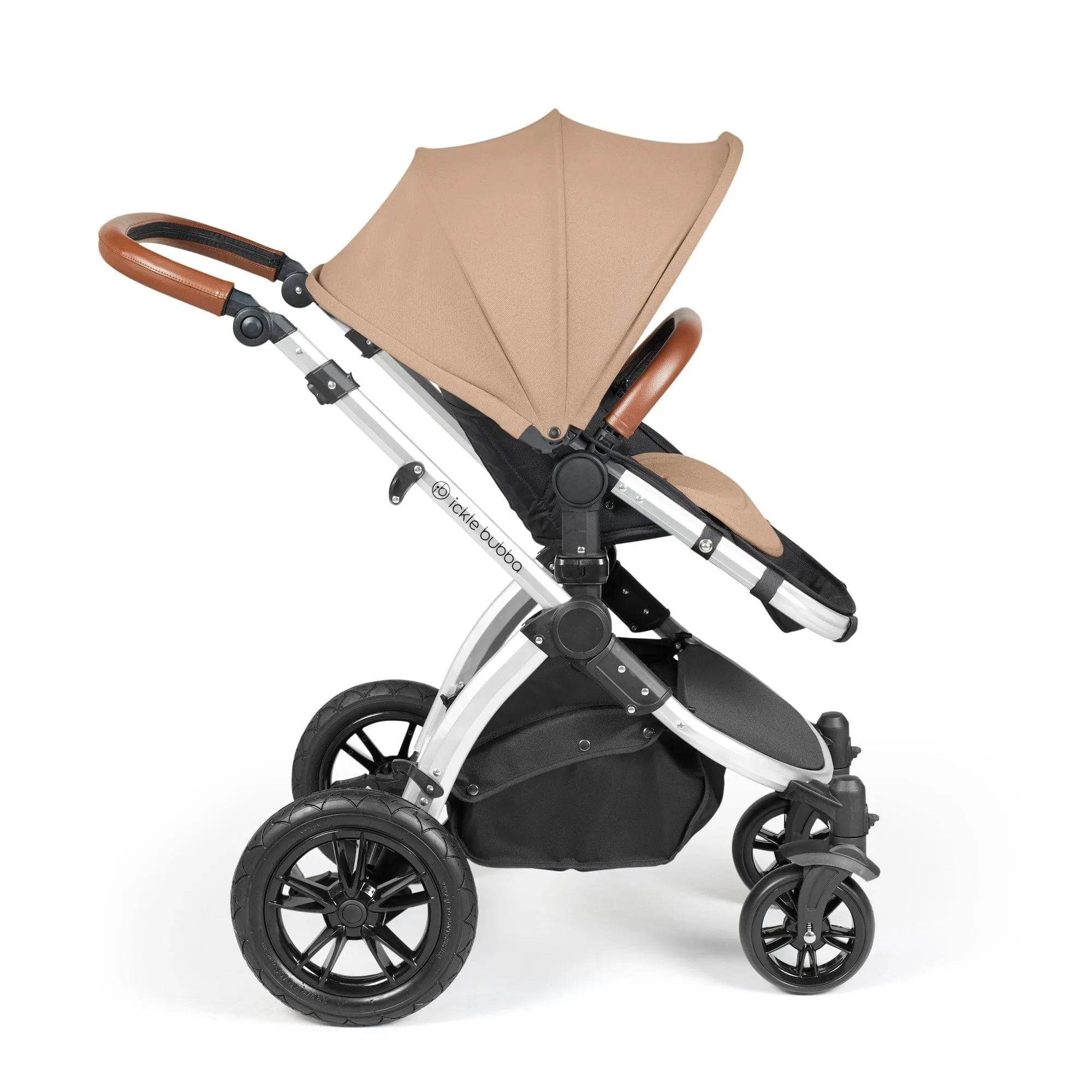 Ickle Bubba Stomp Luxe All-in-One Stratus  I-Size Travel System - Silver / Desert / Tan