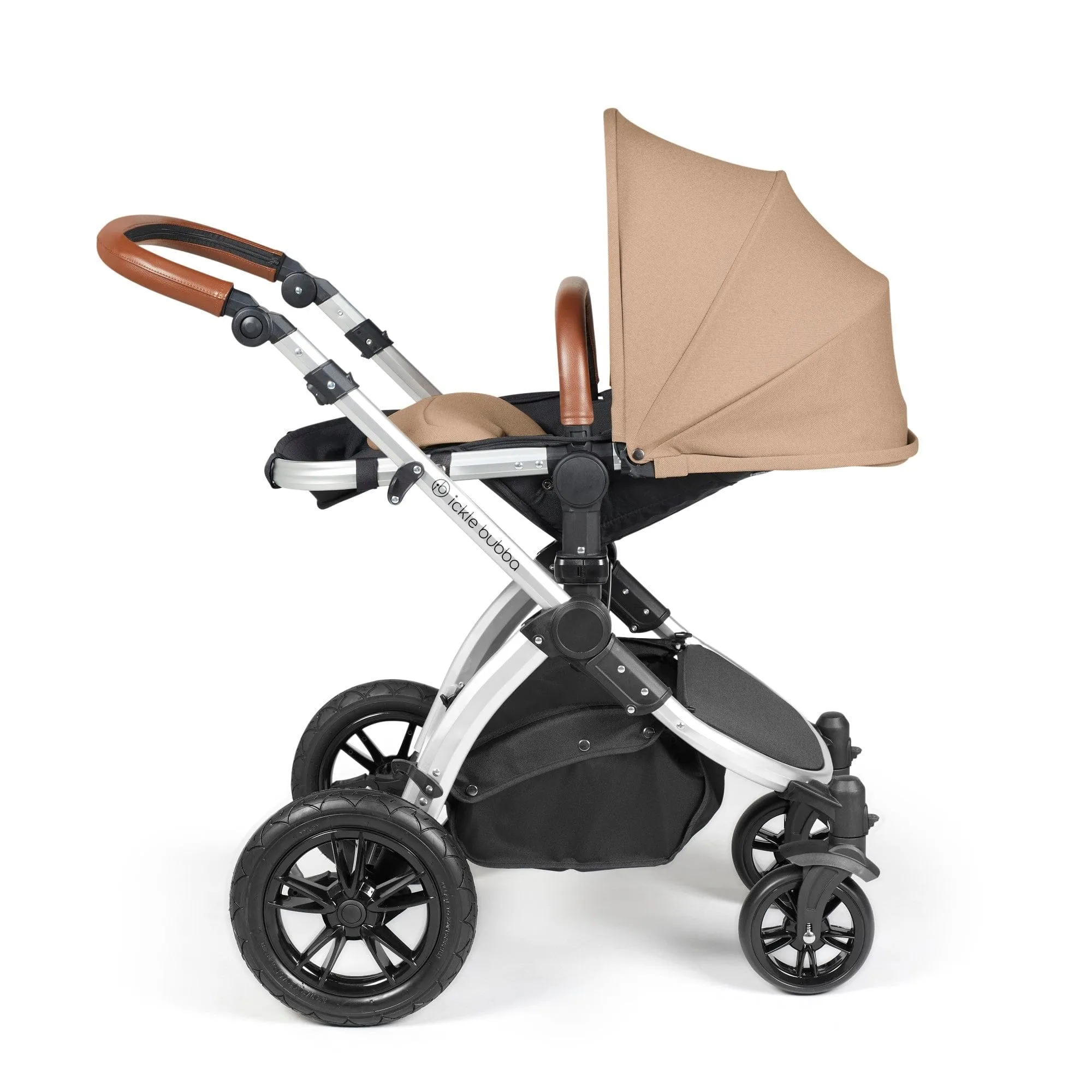 Ickle Bubba Stomp Luxe All-in-One Stratus  I-Size Travel System - Silver / Desert / Tan
