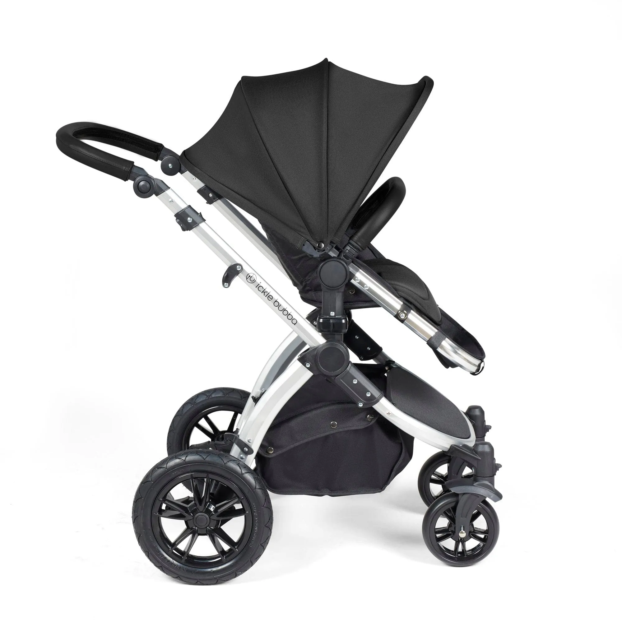 Ickle Bubba Stomp Luxe All-in-One Stratus I-Size Travel System - Silver / Midnight / Black