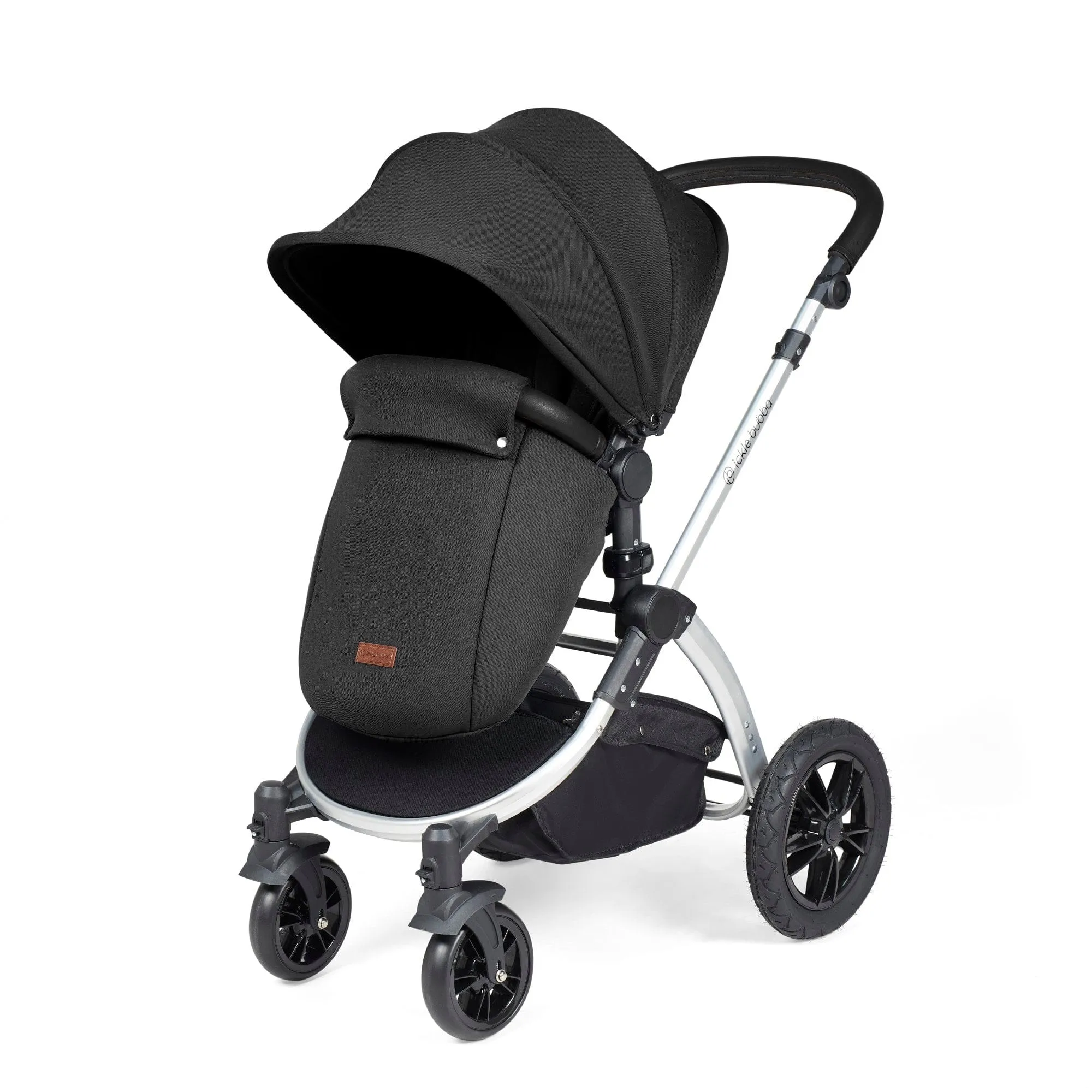 Ickle Bubba Stomp Luxe All-in-One Stratus I-Size Travel System - Silver / Midnight / Black