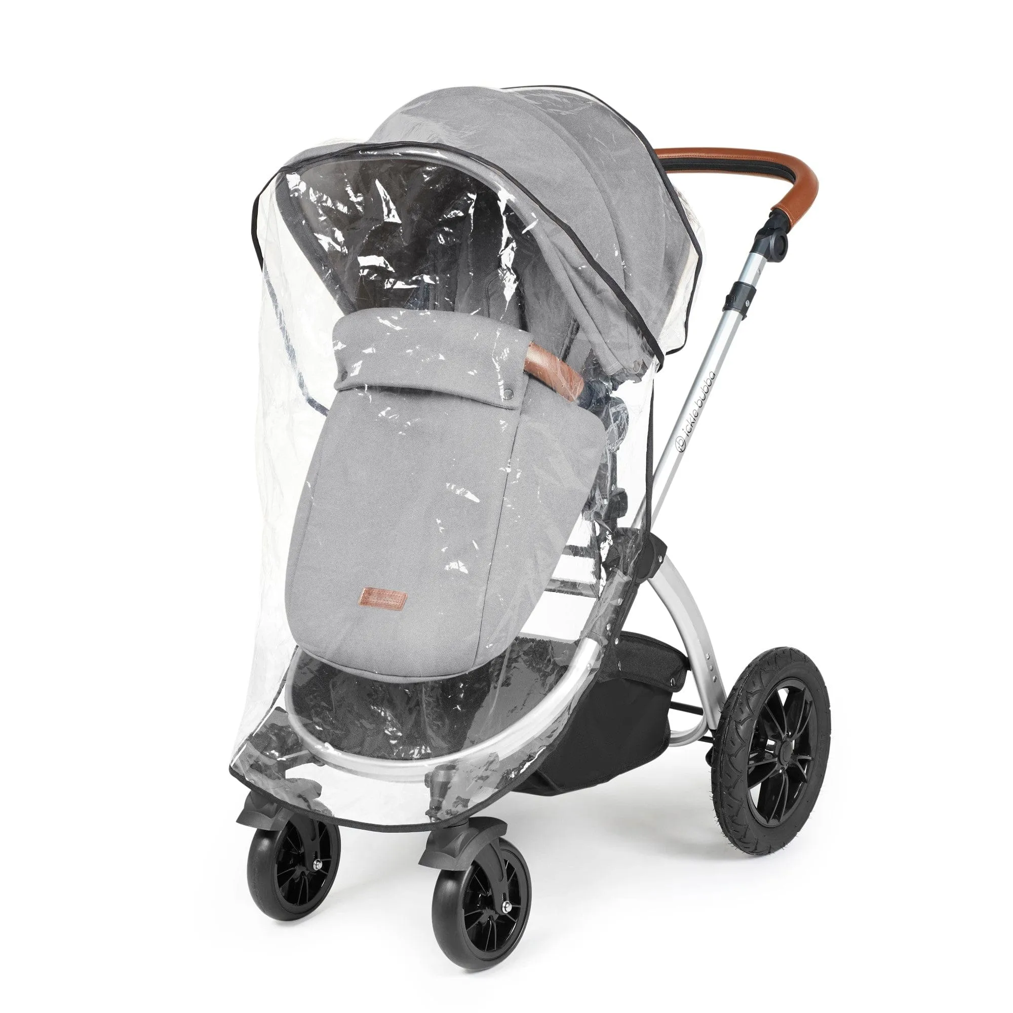Ickle Bubba Stomp Luxe All-in-One Stratus I-Size Travel System - Silver / Pearl Grey / Tan