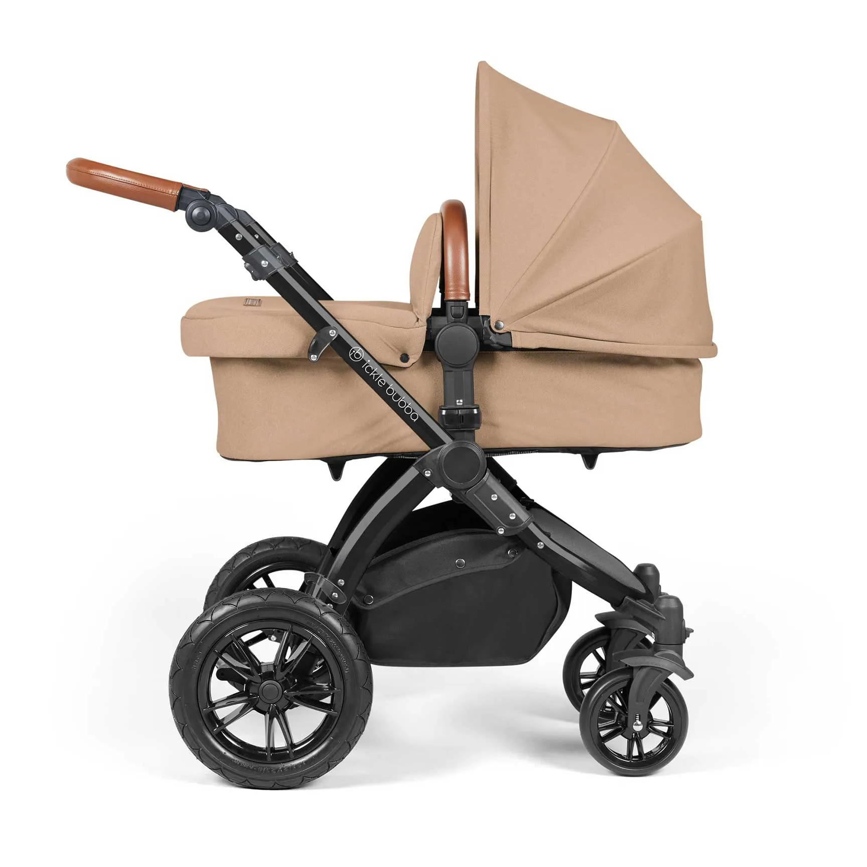 Ickle Bubba Stomp Luxe All-in-One Travel System with Isofix Base - Black/Desert/Tan