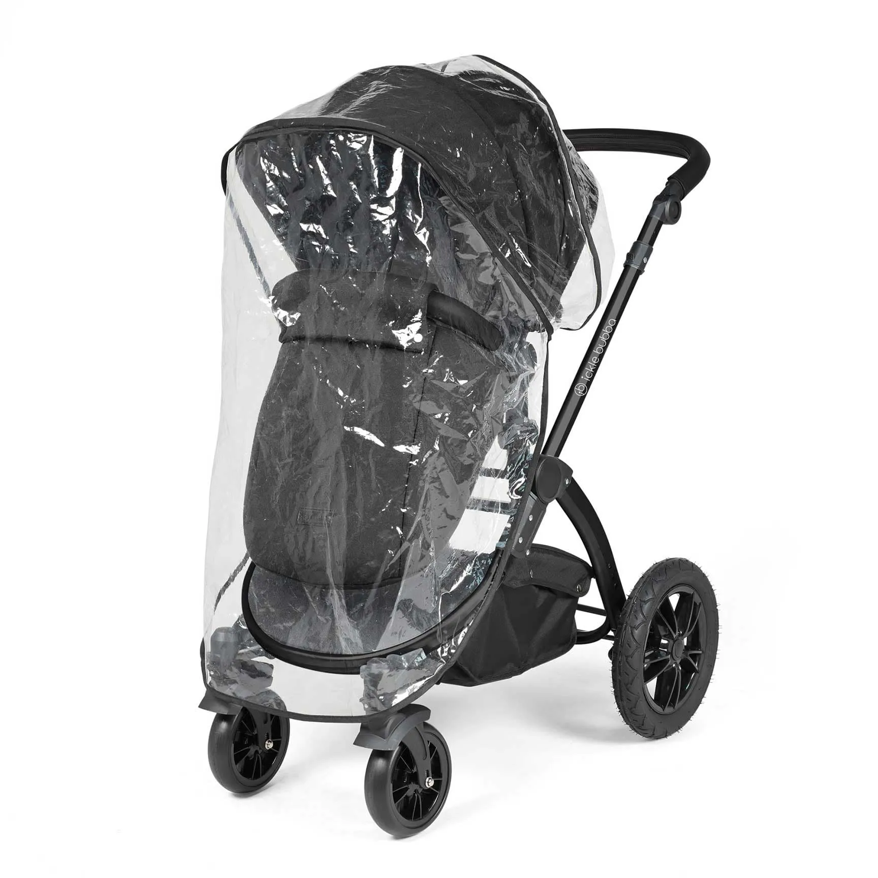 Ickle Bubba Stomp Luxe All-in-One Travel System with Isofix Base - Black/Midnight/Black