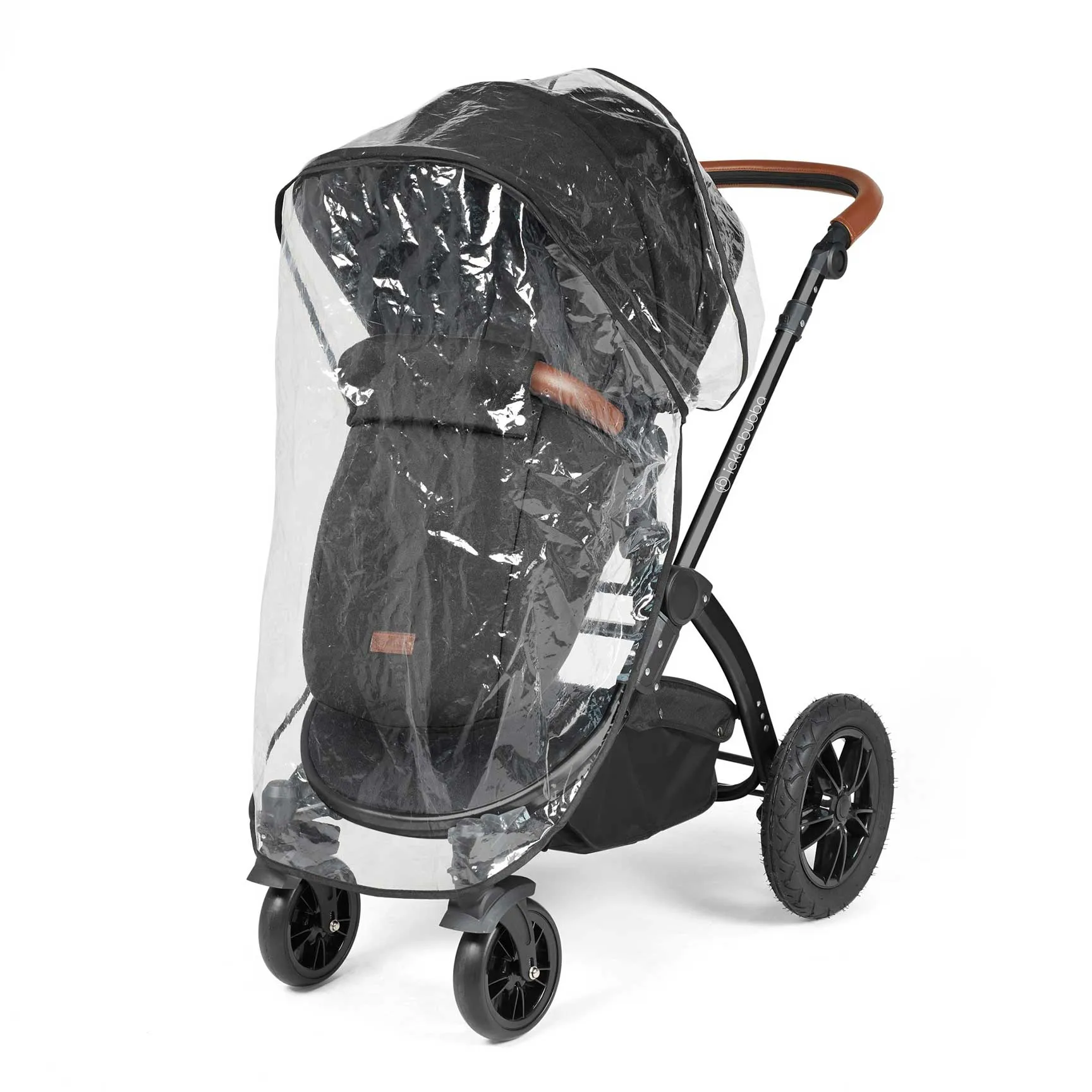 Ickle Bubba Stomp Luxe All-in-One Travel System with Isofix Base - Black/Midnight/Tan