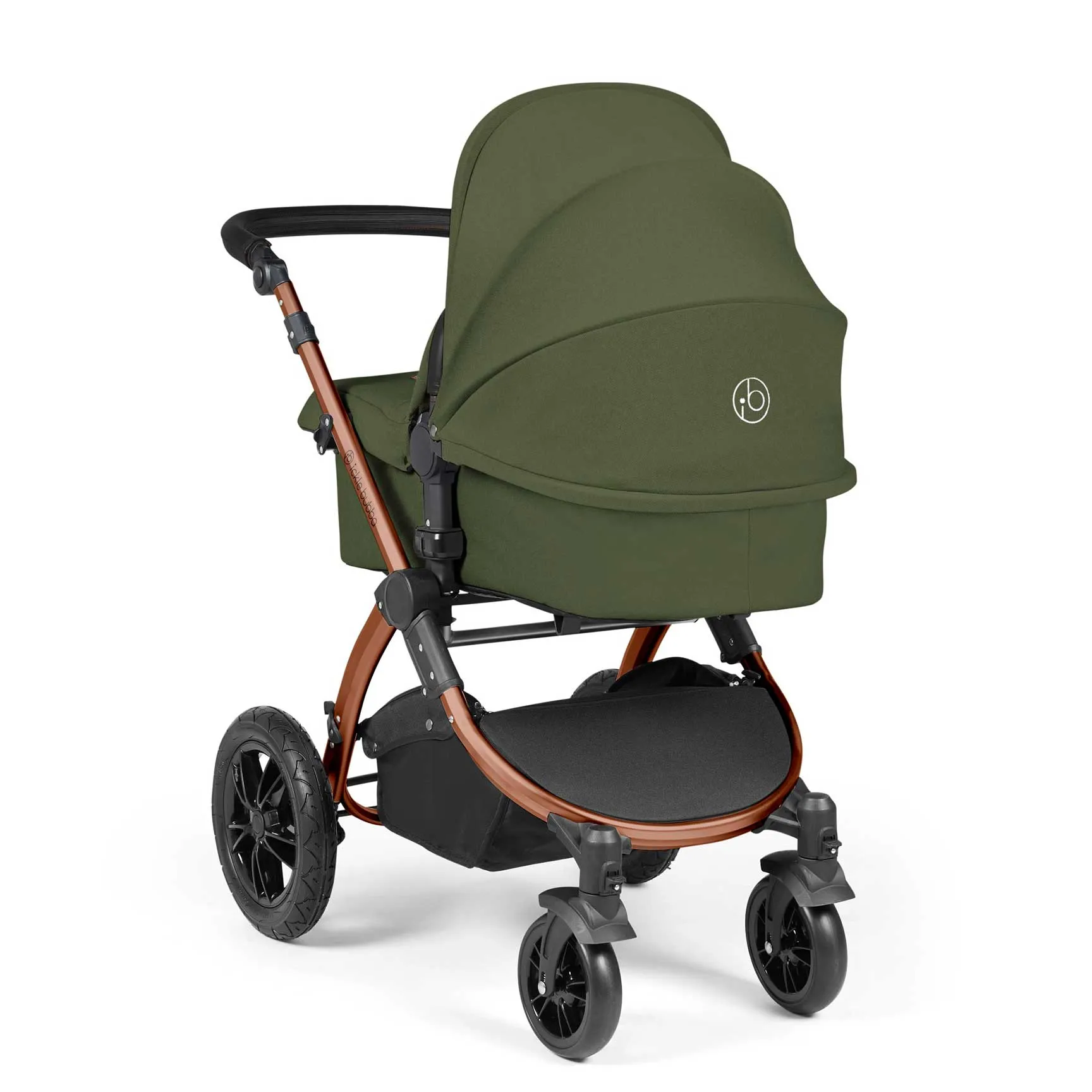 Ickle Bubba Stomp Luxe All-in-One Travel System with Isofix Base - Black/Woodland/Black