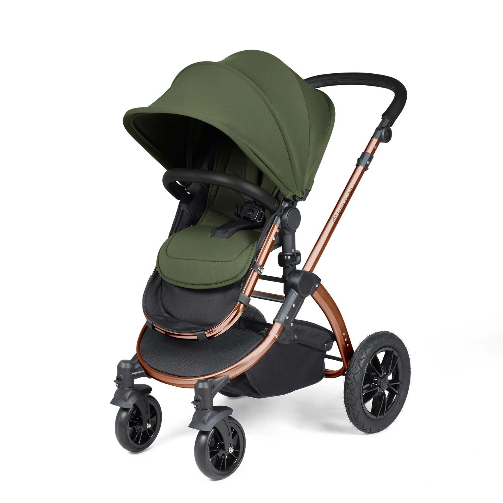 Ickle Bubba Stomp Luxe All-in-One Travel System with Isofix Base - Black/Woodland/Black