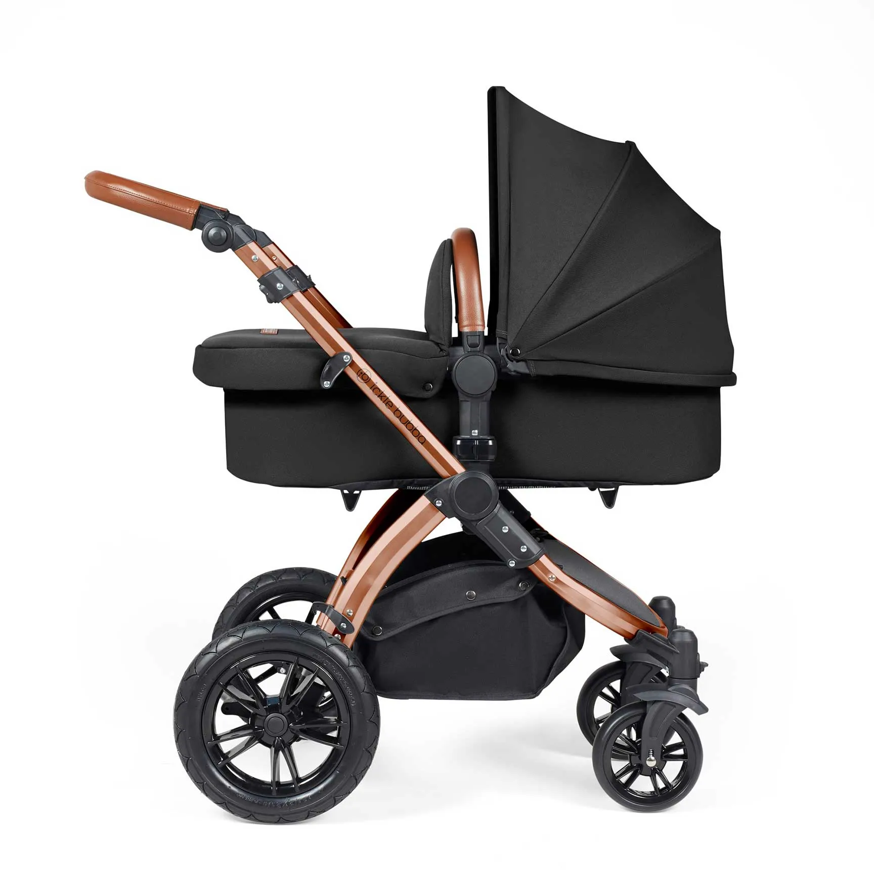Ickle Bubba Stomp Luxe All-in-One Travel System with Isofix Base - Bronze/Midnight/Tan