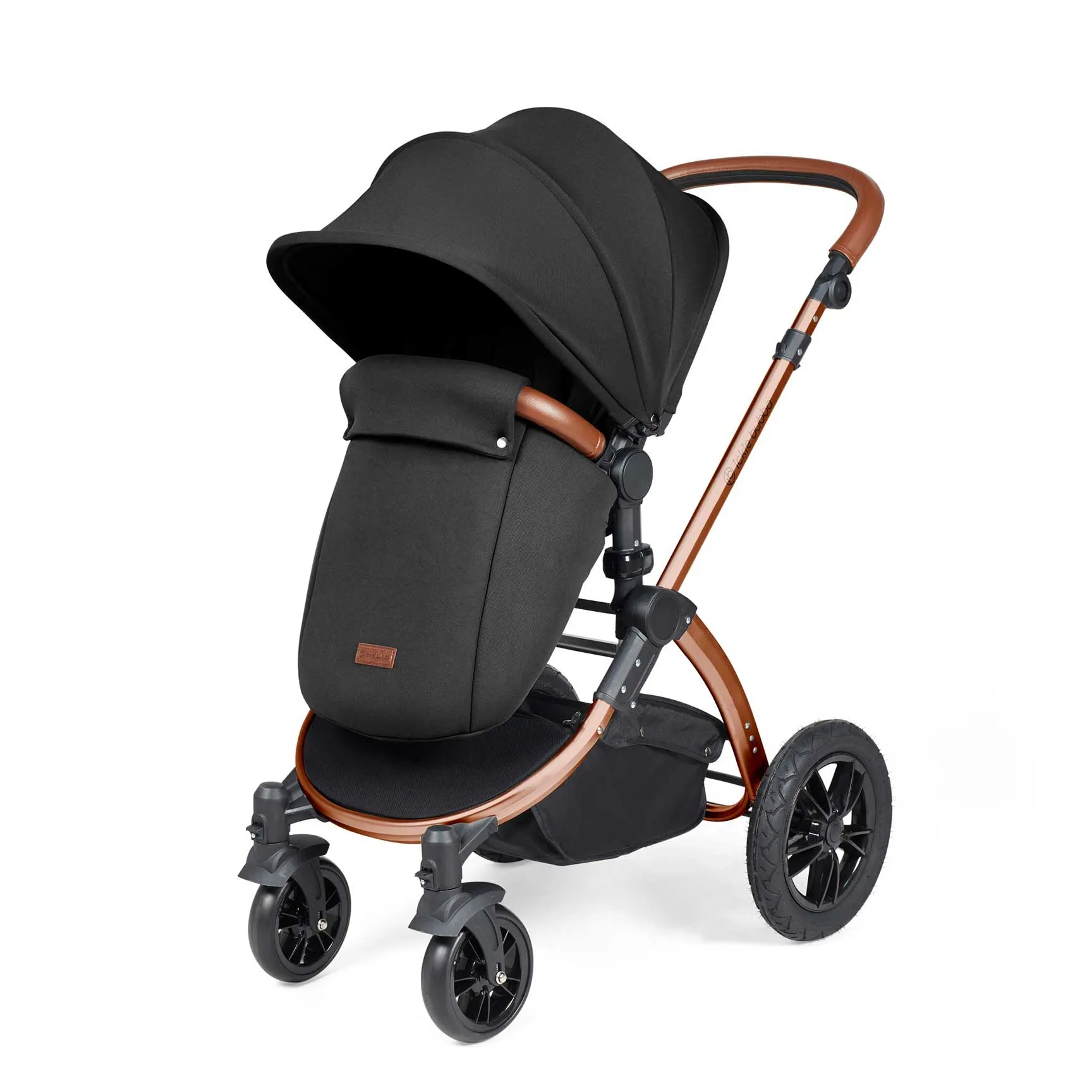 Ickle Bubba Stomp Luxe All-in-One Travel System with Isofix Base - Bronze/Midnight/Tan