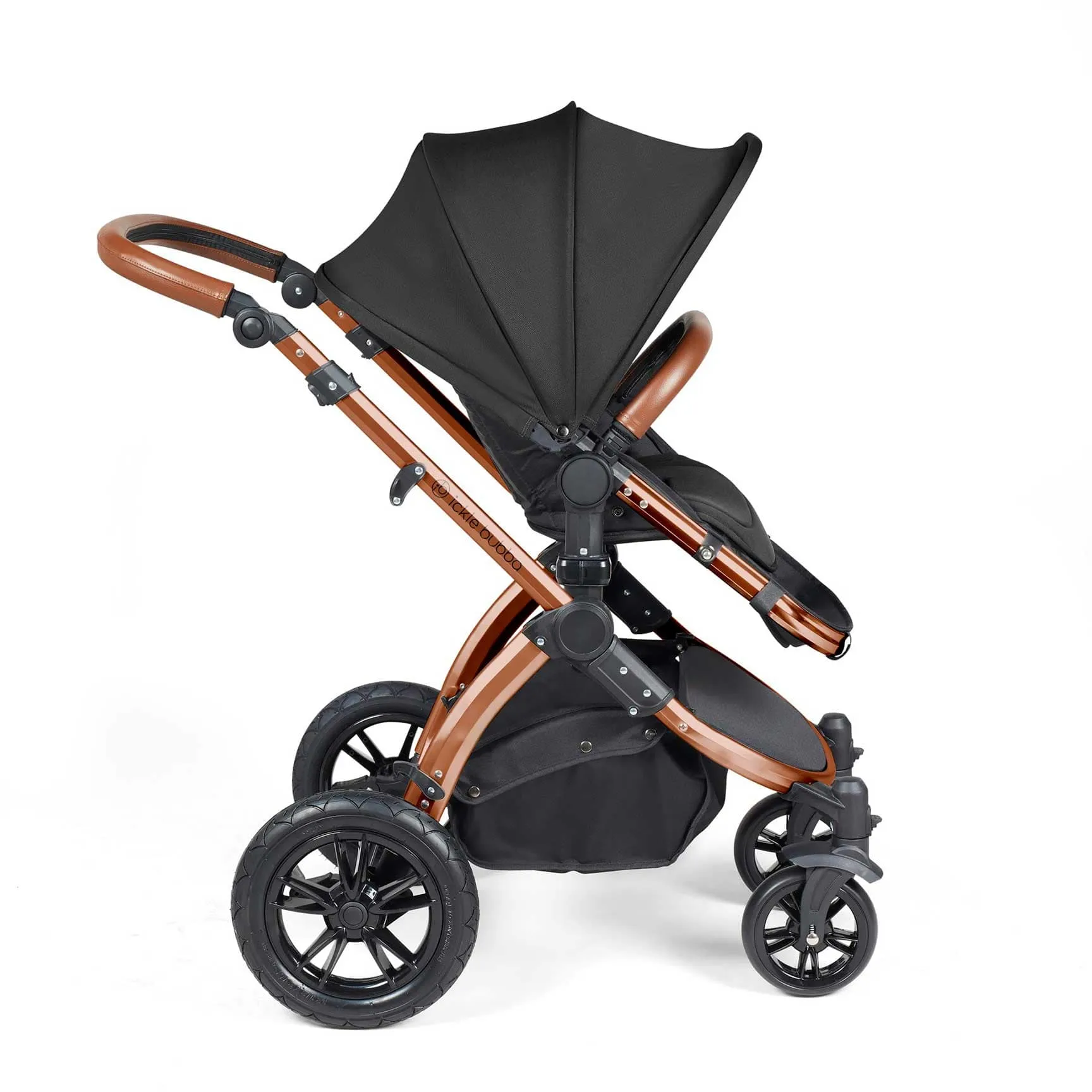 Ickle Bubba Stomp Luxe All-in-One Travel System with Isofix Base - Bronze/Midnight/Tan