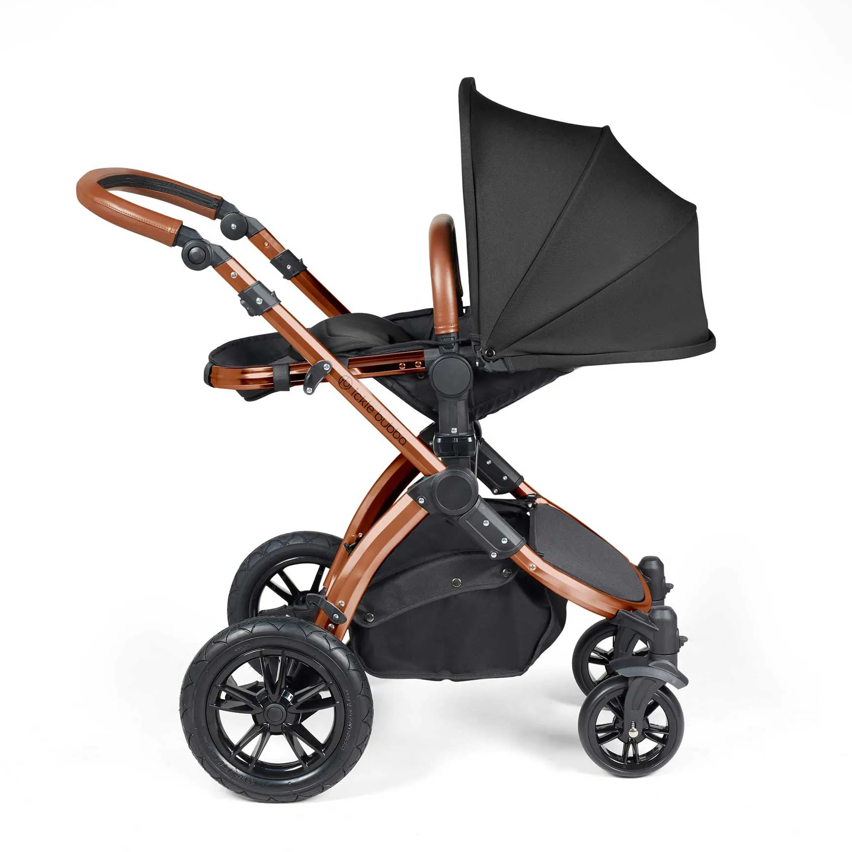 Ickle Bubba Stomp Luxe All-in-One Travel System with Isofix Base - Bronze/Midnight/Tan