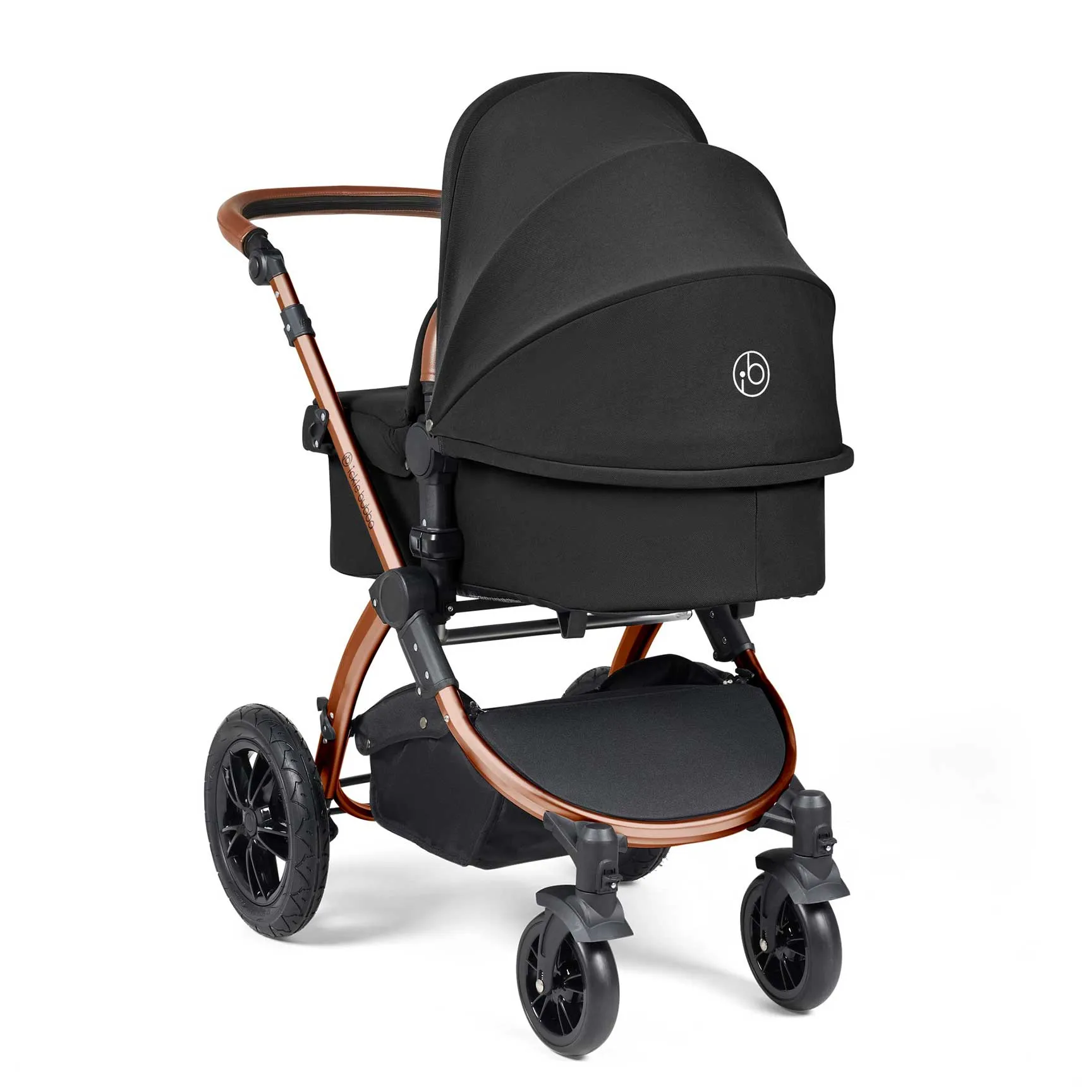 Ickle Bubba Stomp Luxe All-in-One Travel System with Isofix Base - Bronze/Midnight/Tan